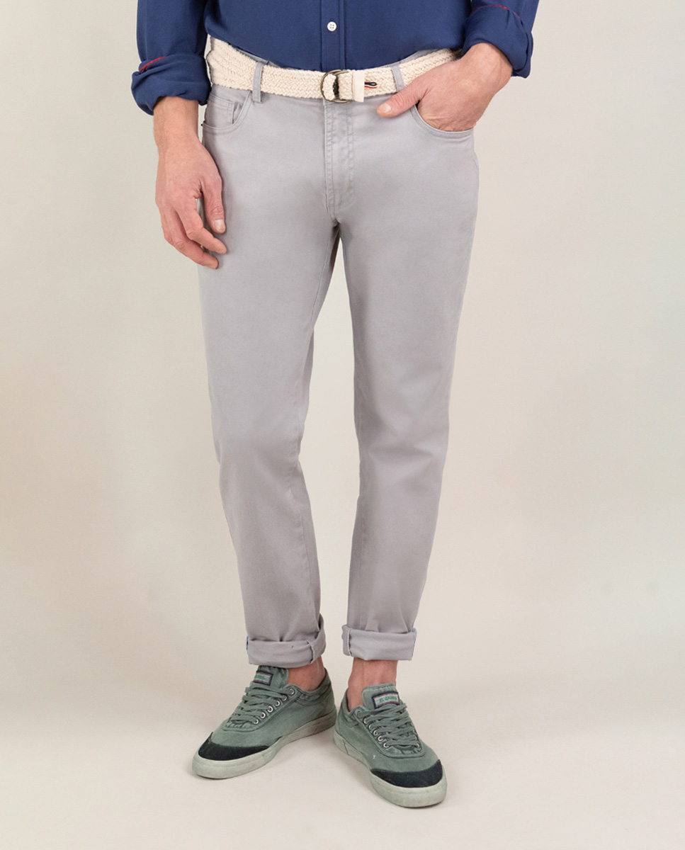 Grey 5-Pocket Trousers