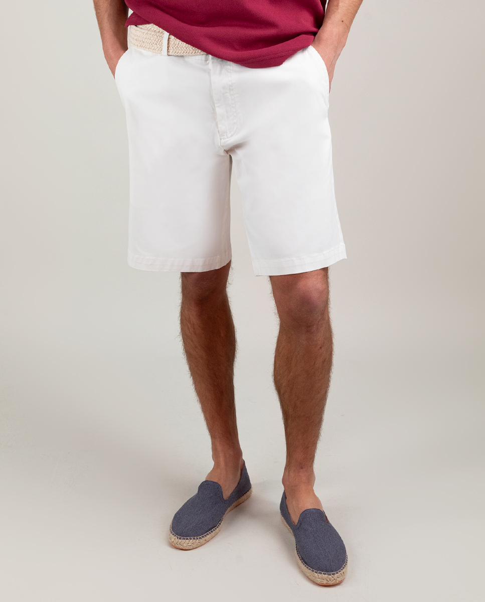 Basic White Bermuda Shorts