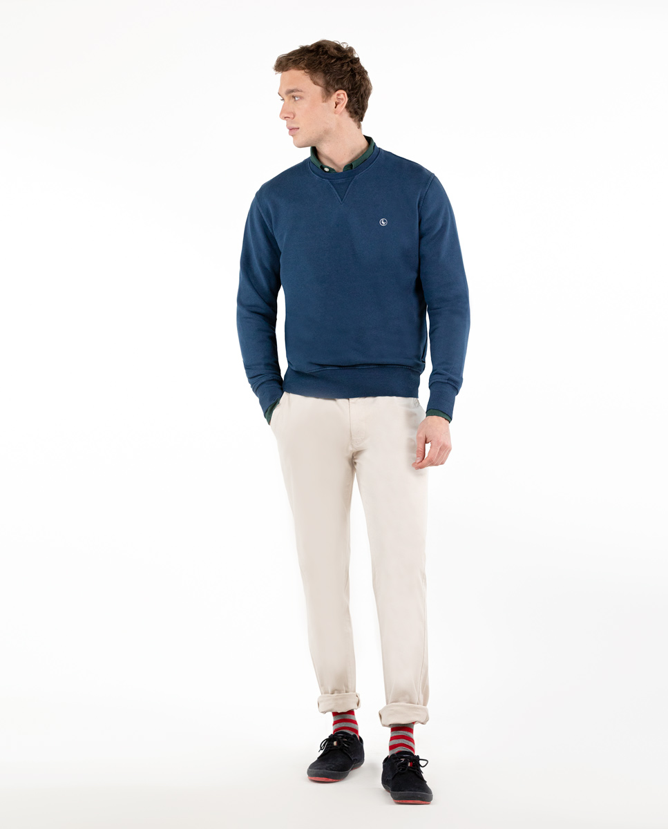 Garment Dyed Beige Chinos  