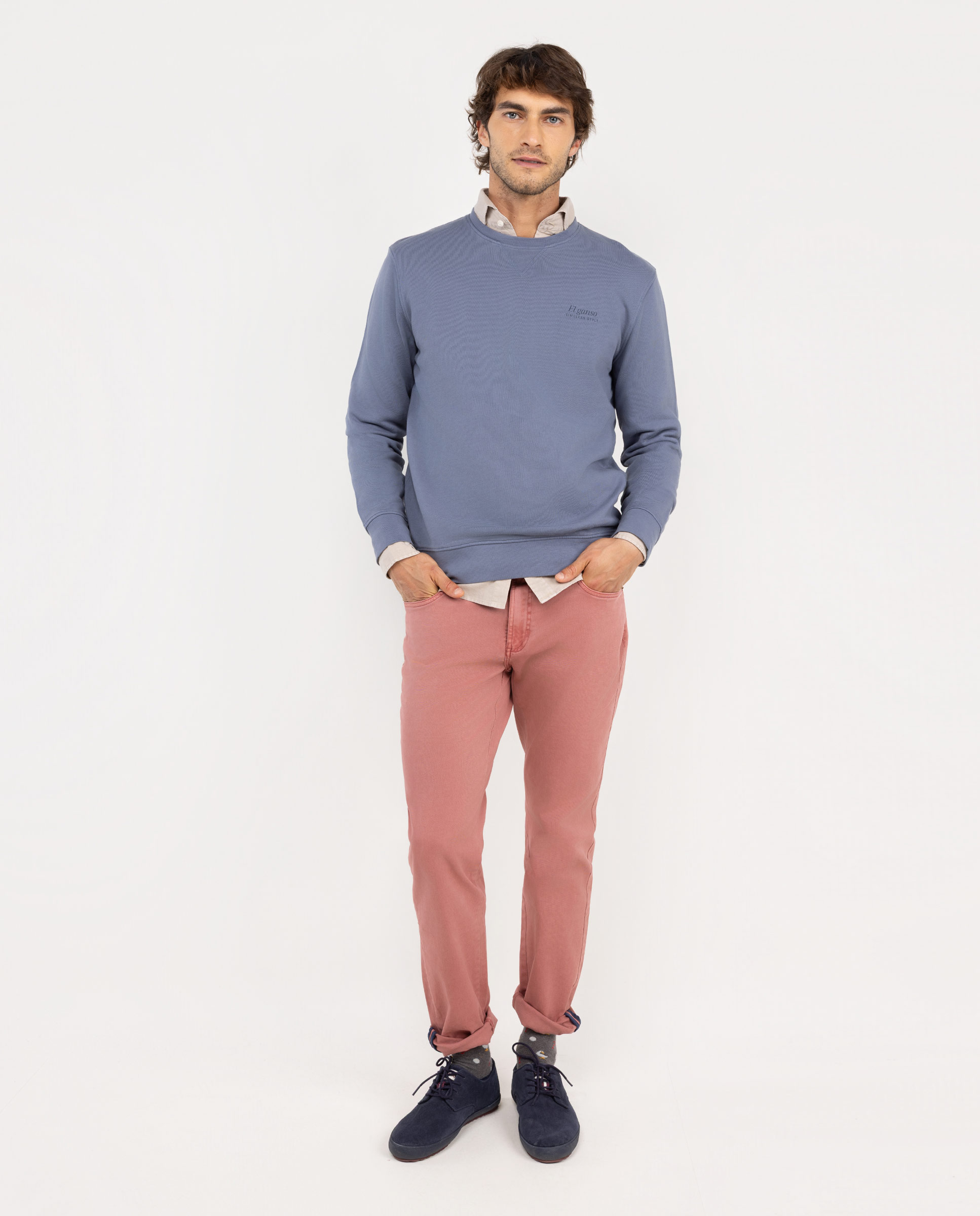 Pantalón 5 Bolsillos Rojo Slim Fit