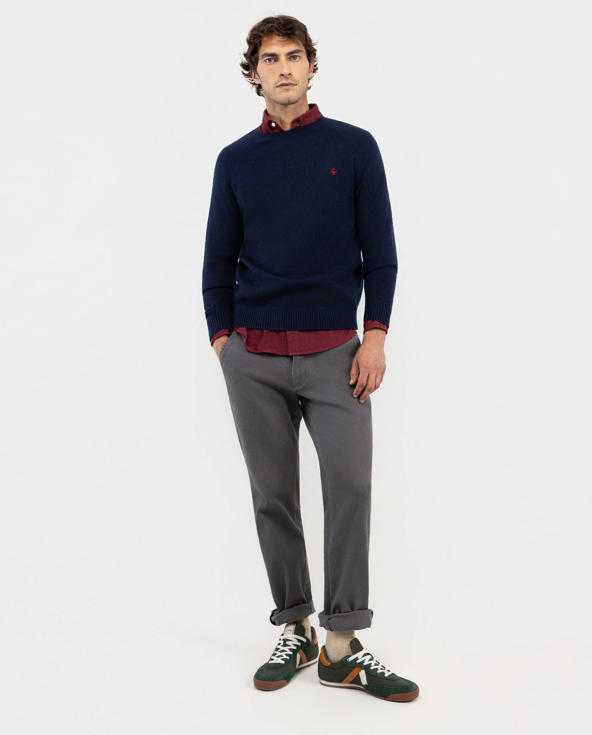 Grey Regular Fit Winter Chinos