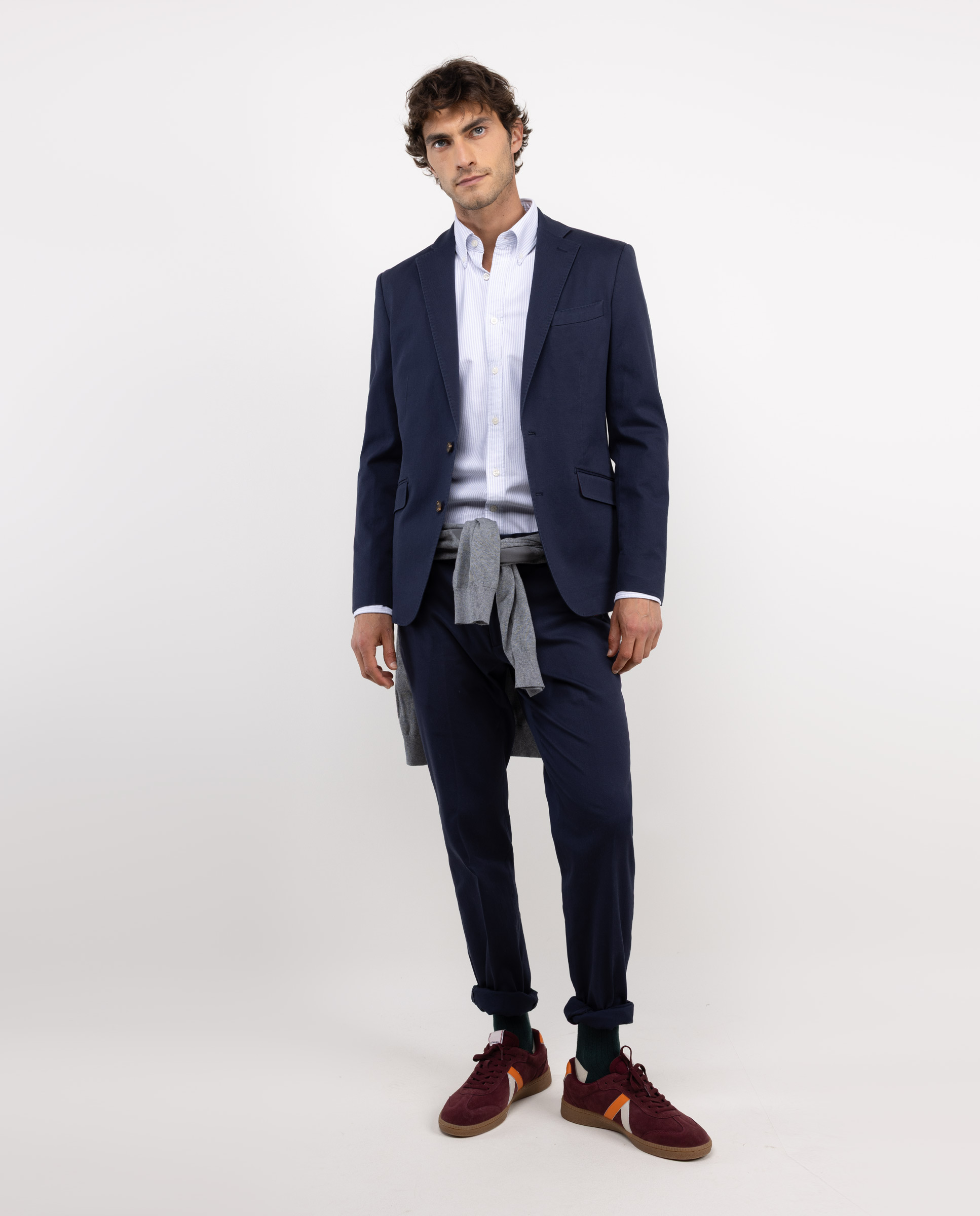 Washed Navy Panama Trouser Separate