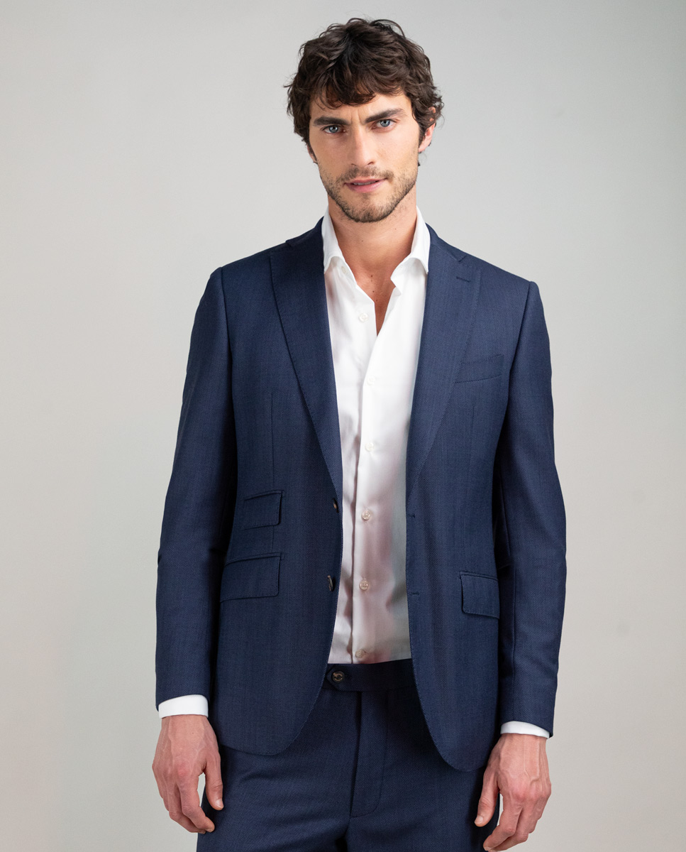 Americana Coordinada Ojo de Perdiz Marino