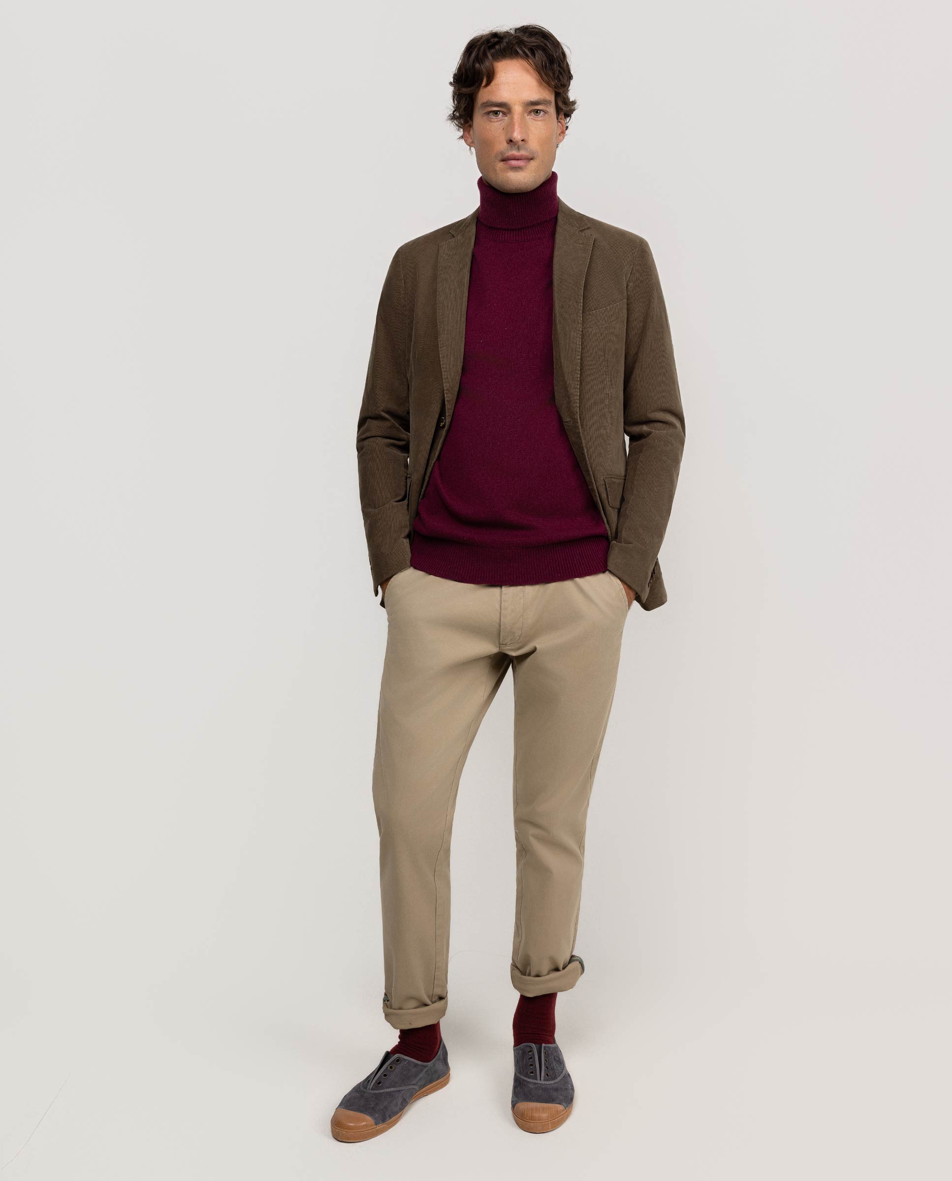 Green Garment-Dyed Corduroy Jacket