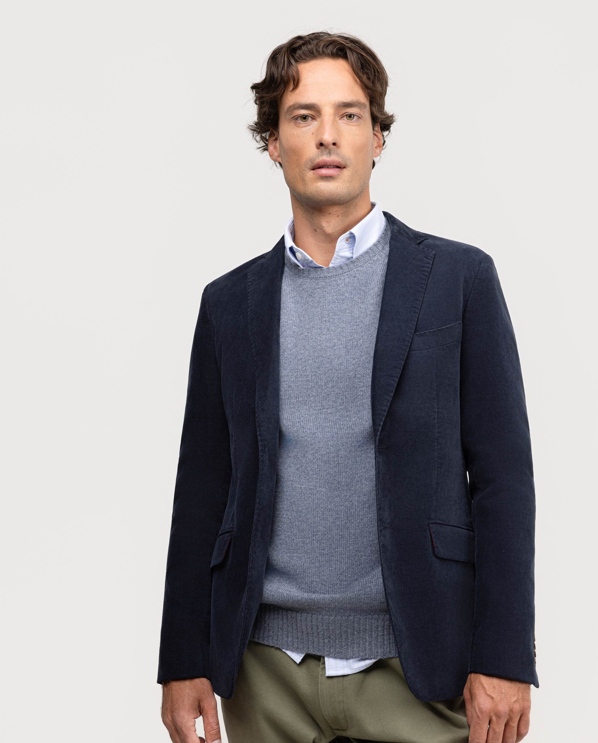 Burgundy Garment-Dyed Corduroy Jacket