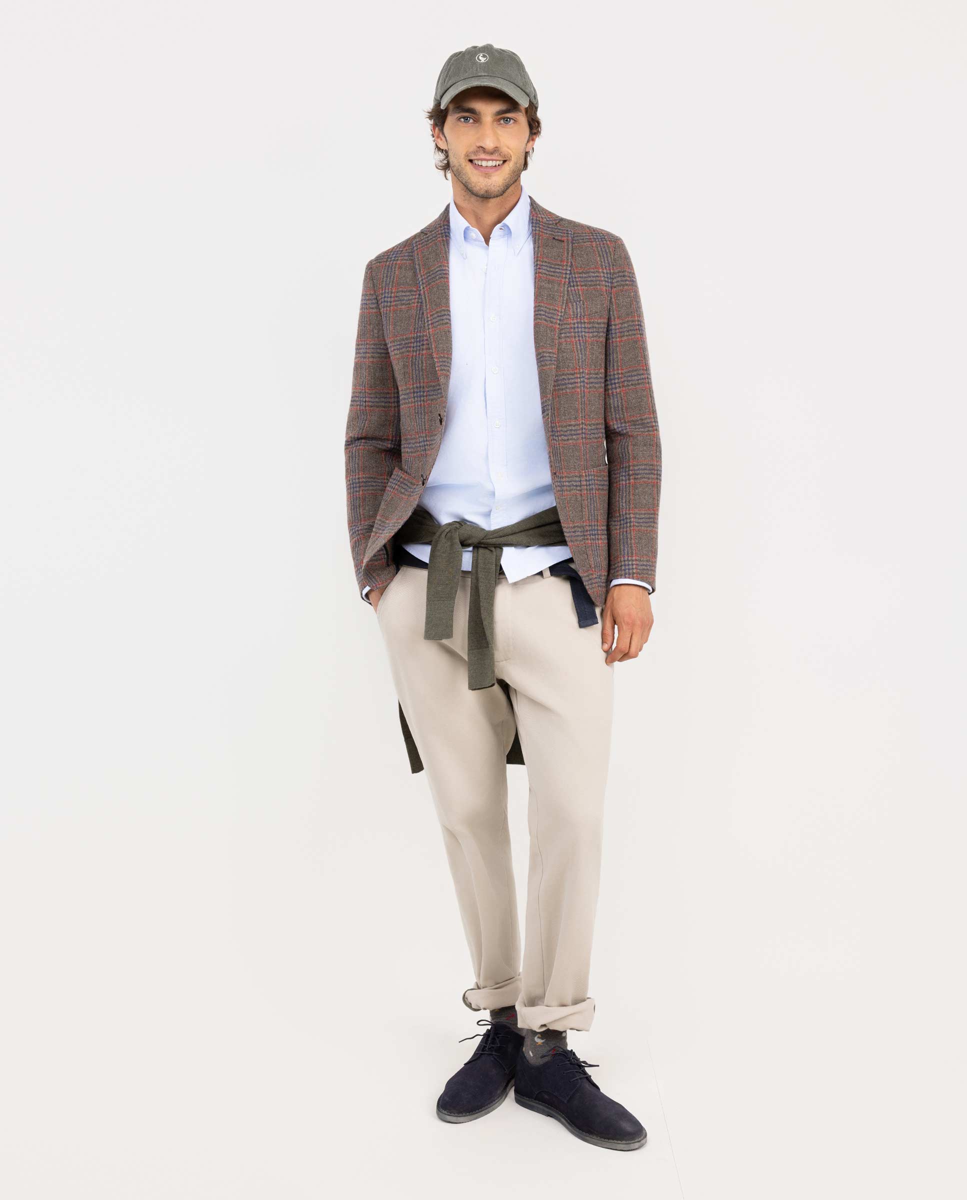 Limited Edition Grey Checked Wool Jacket