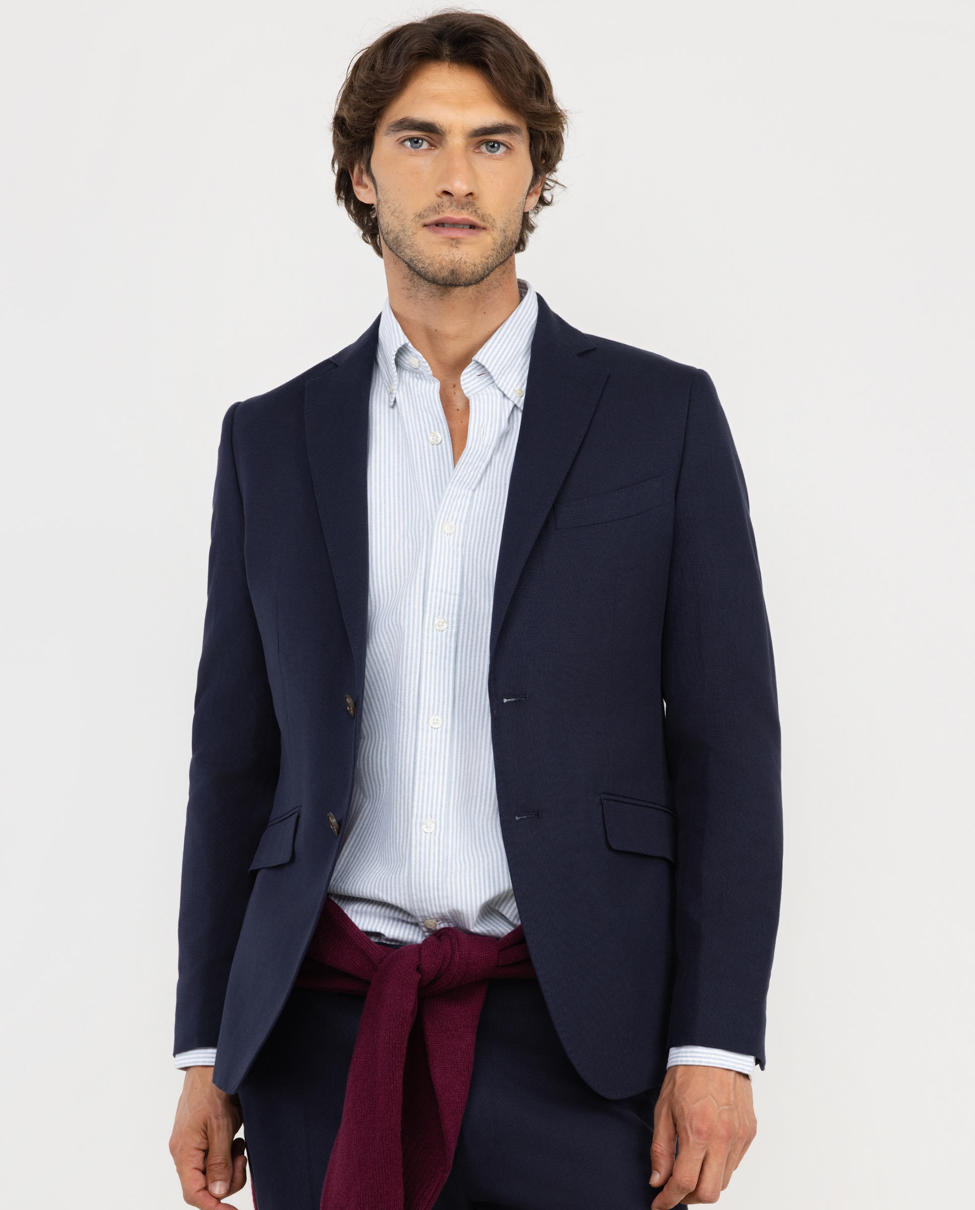 Americana Coordinada Algodón Marino