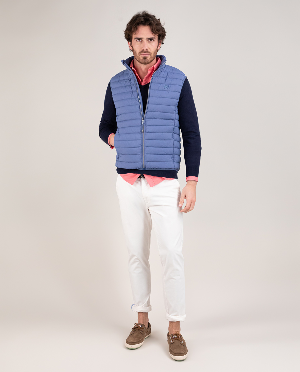Basic Quilted Blue Vest
