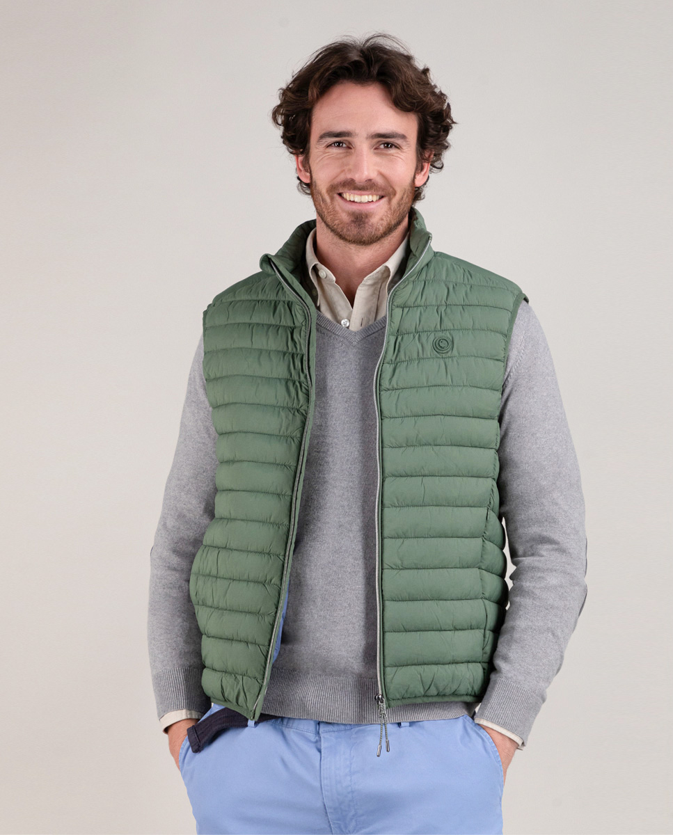 Basic Quilted Green Vest
