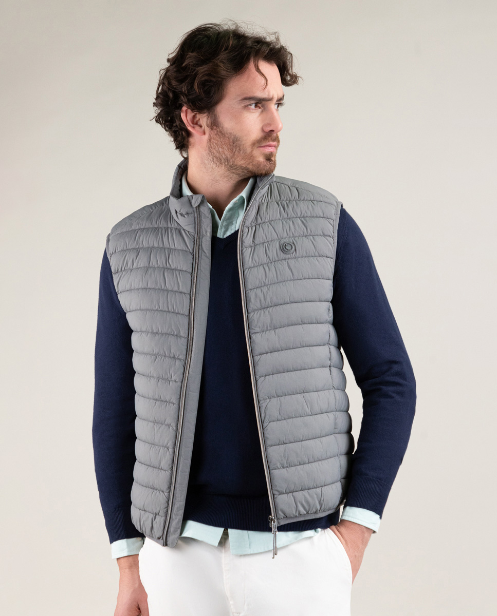 Basic Quilted Grey Vest