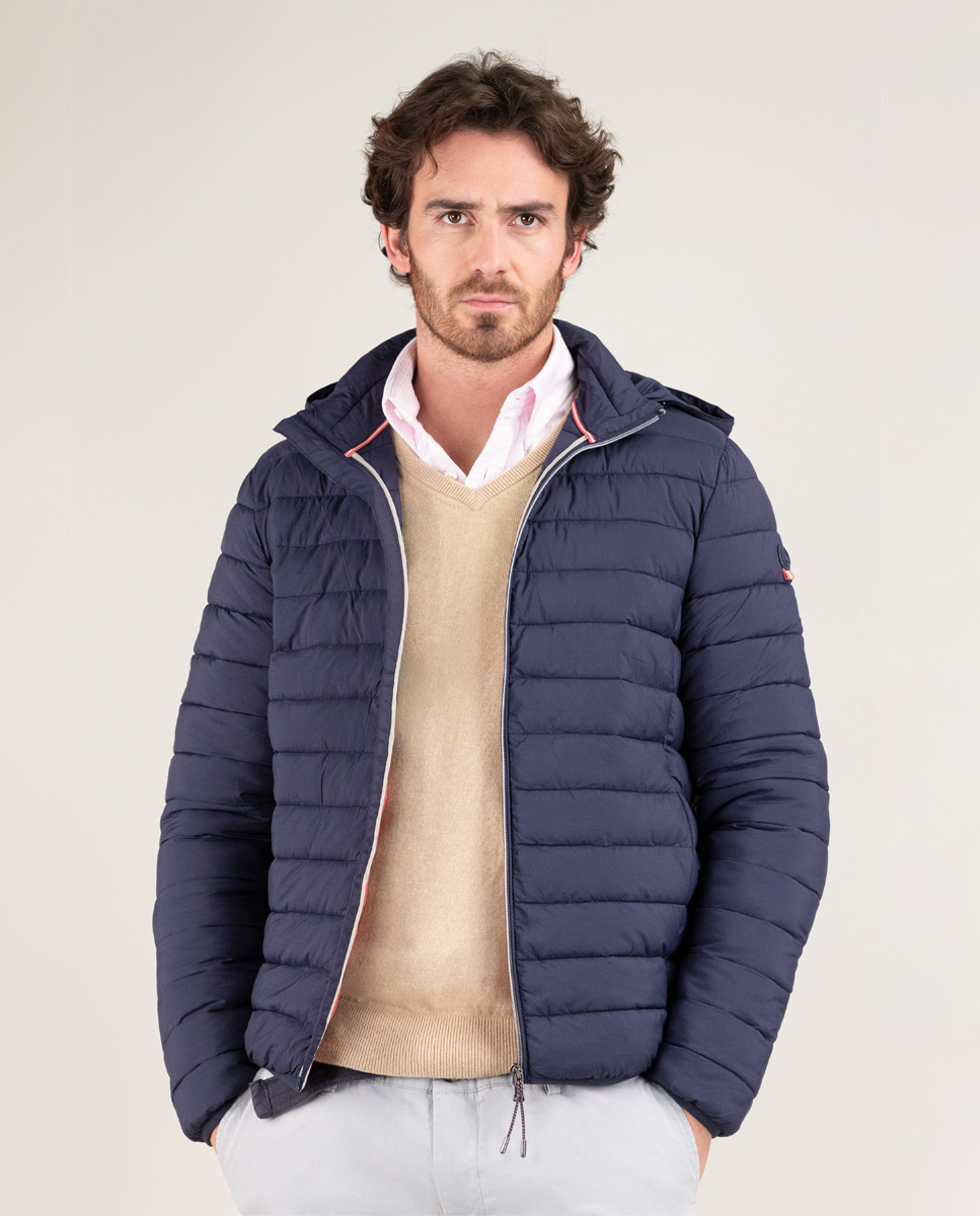 Basic Quilted Navy Jacket