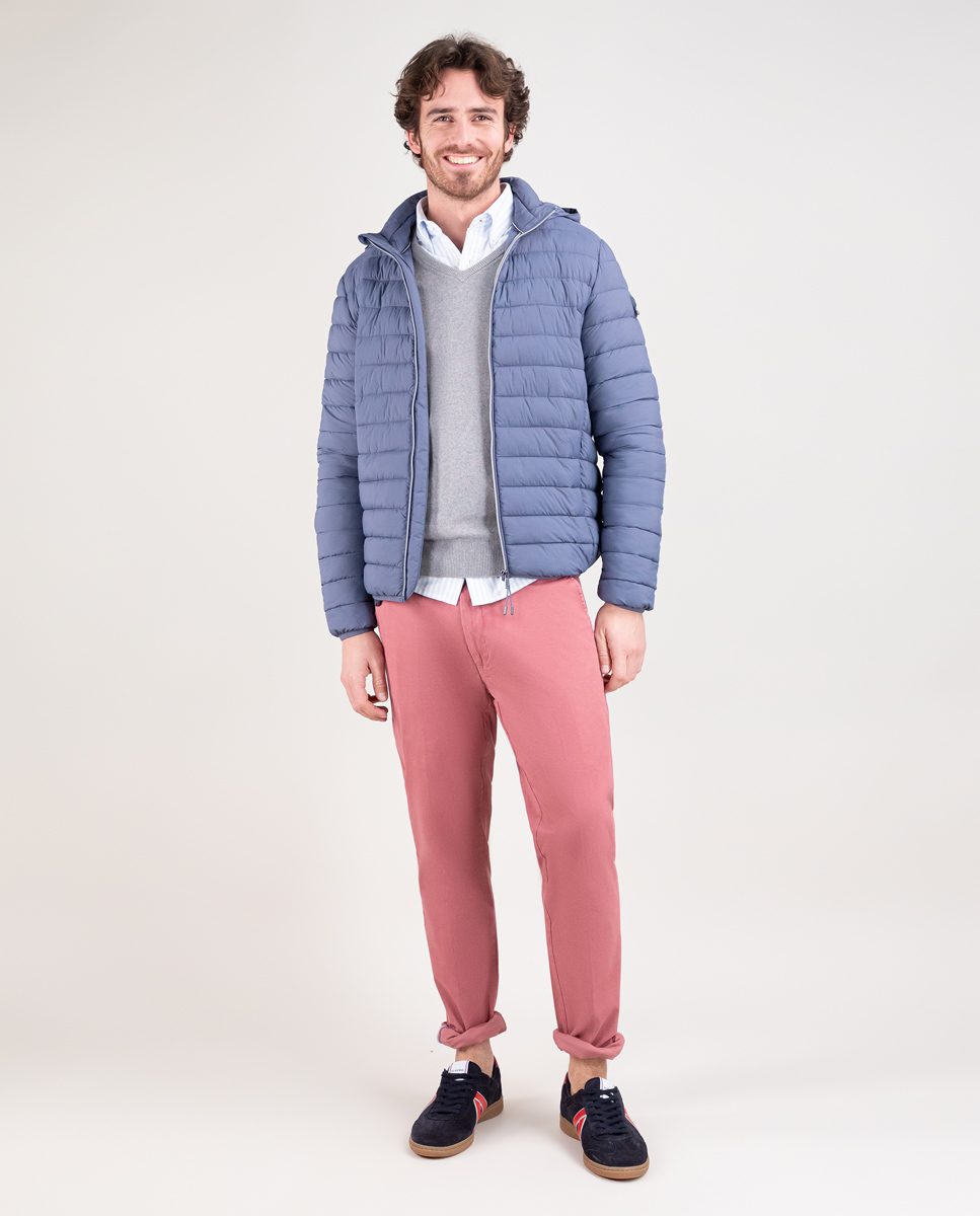 Basic Quilted Blue Jacket