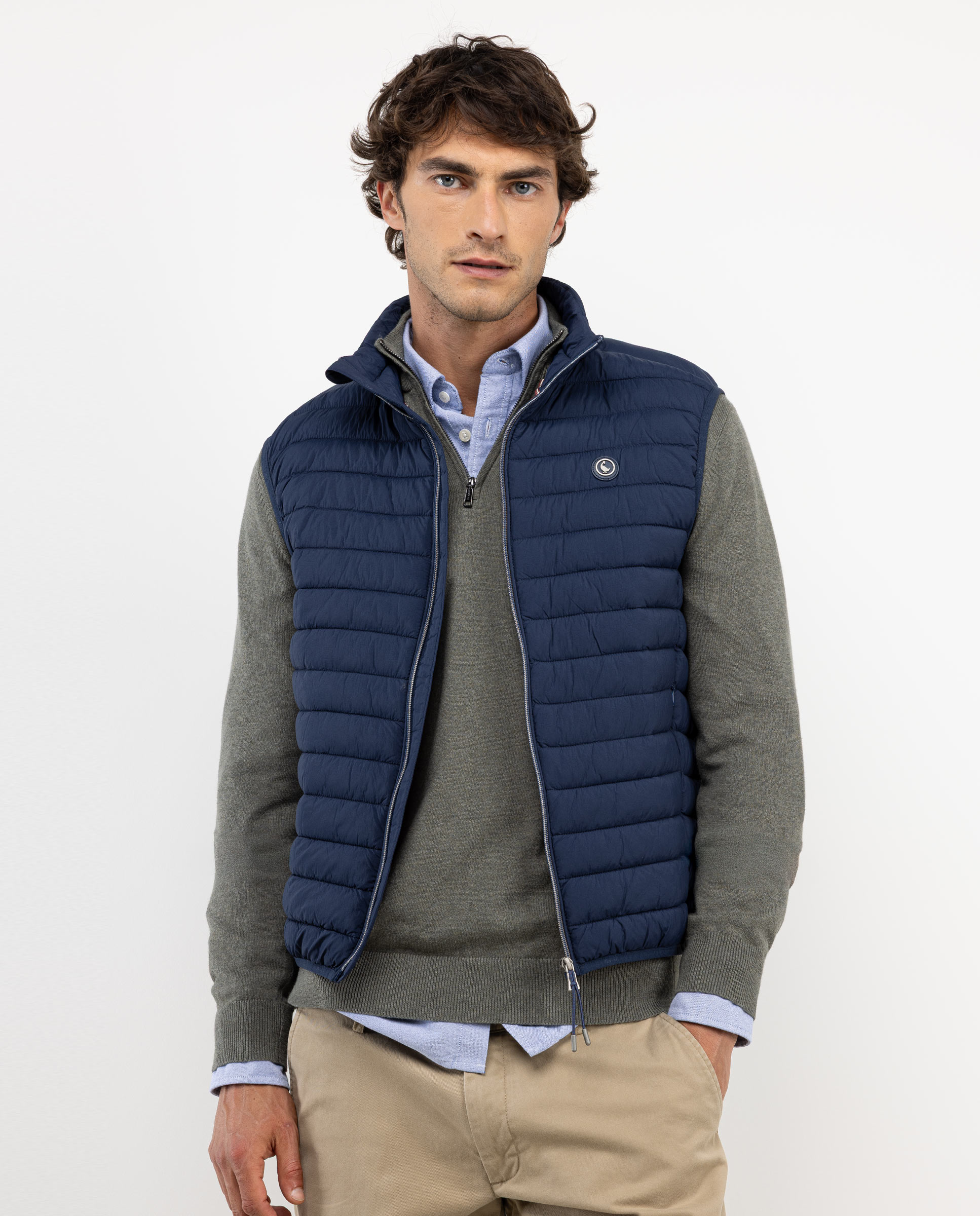 Basic Quilted Navy Vest