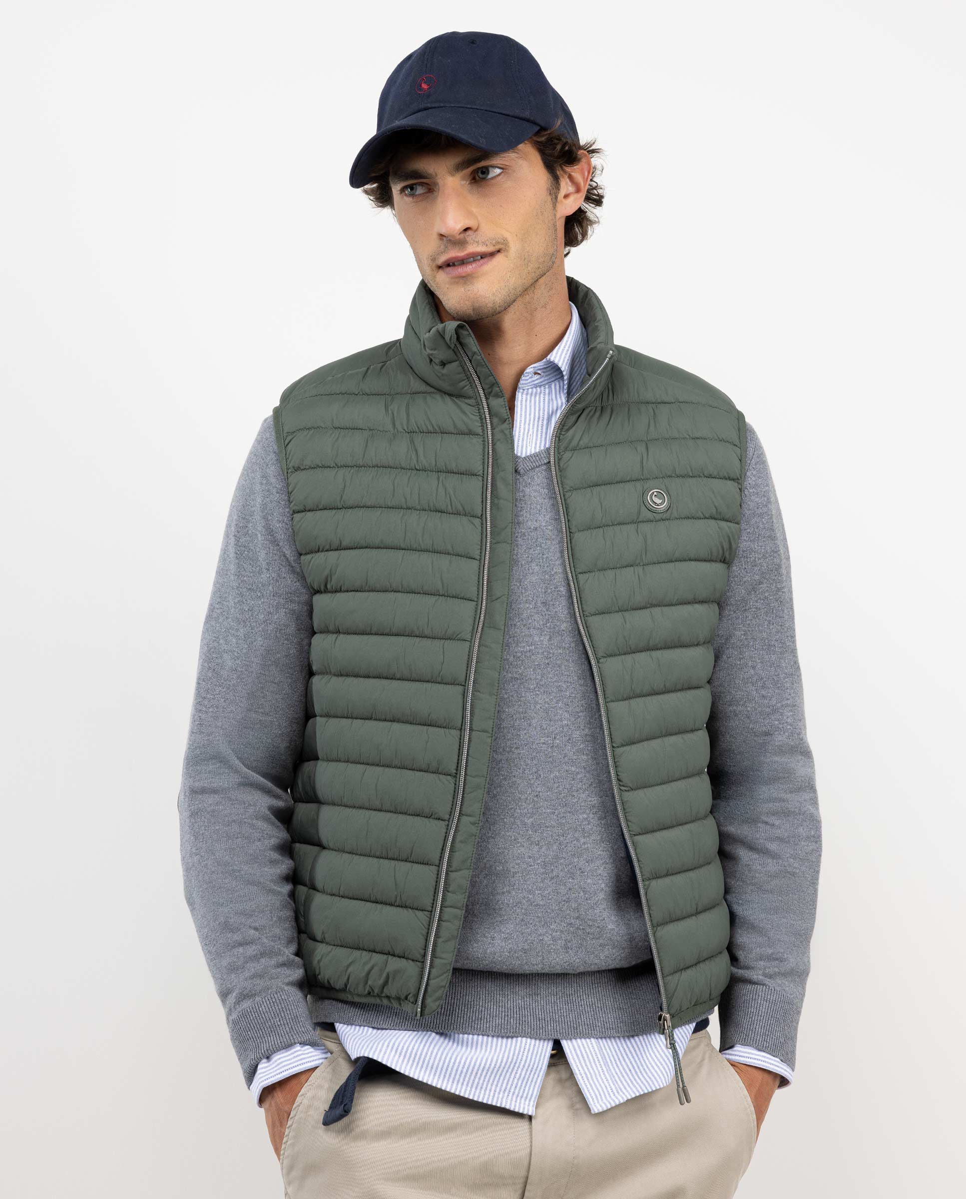 Basic Quilted Green Vest
