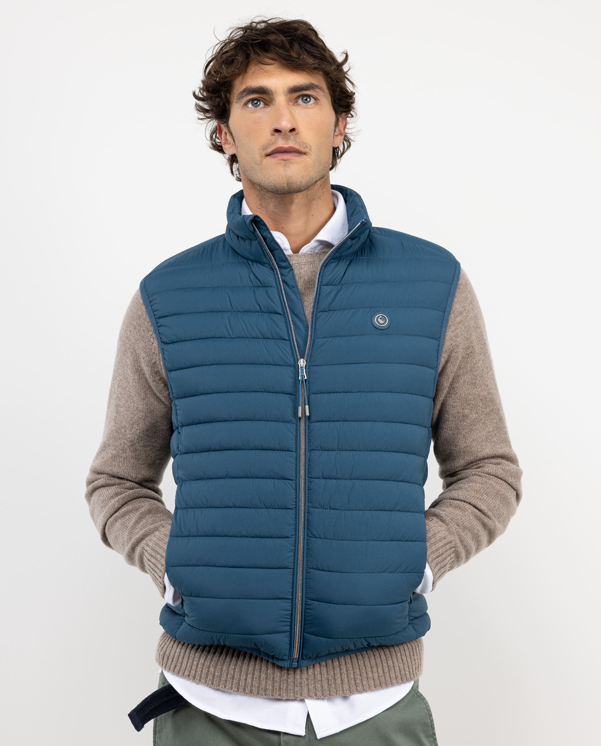 Basic Quilted Blue Vest
