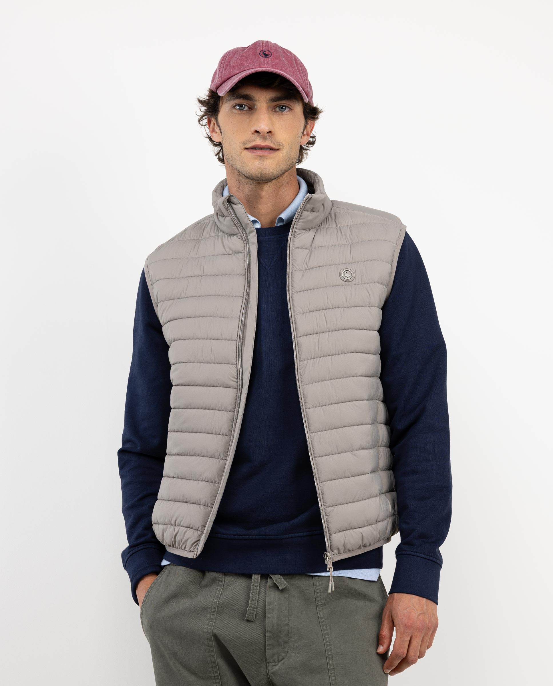 Basic Quilted Beige Vest