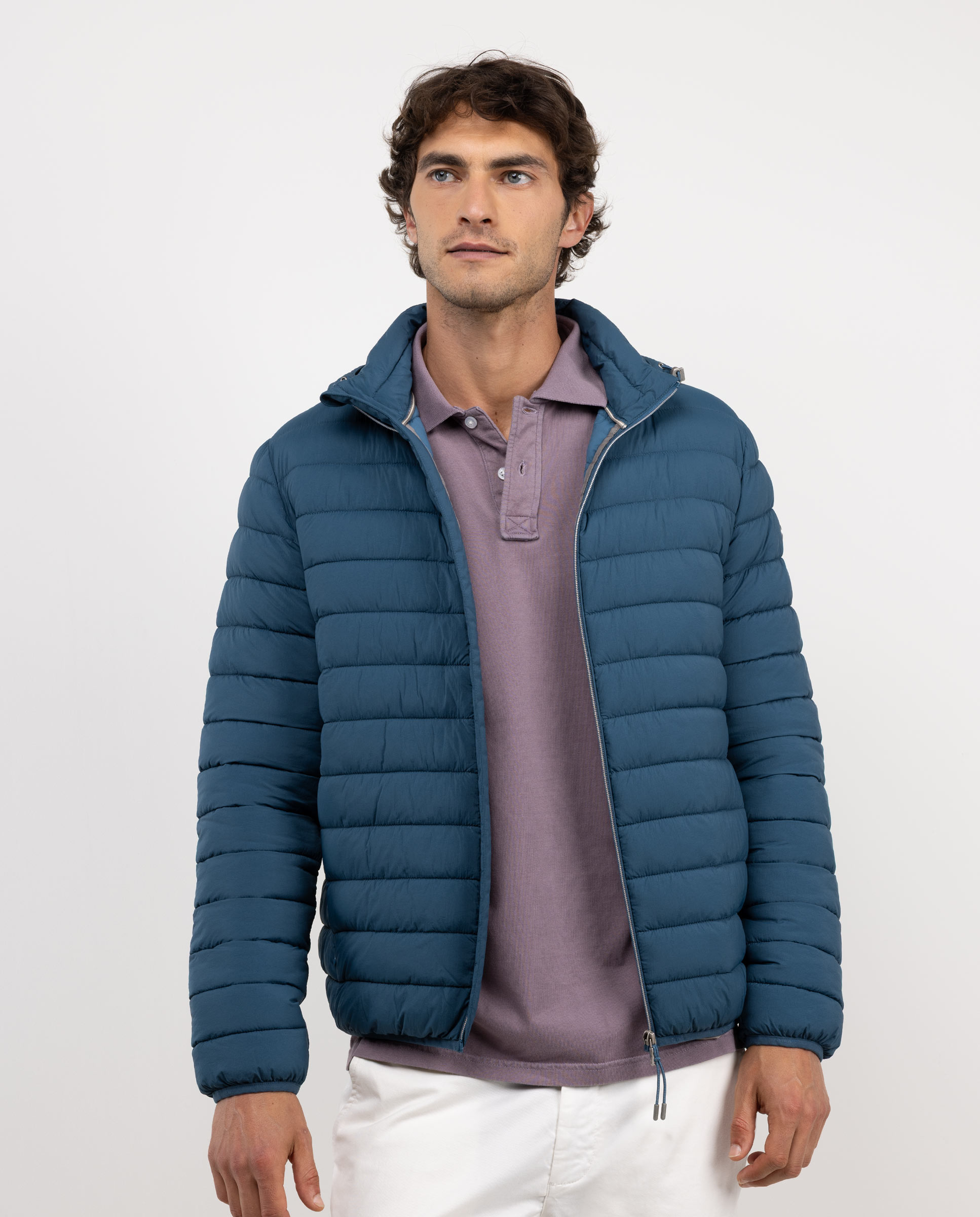 Basic Quilted Blue Jacket