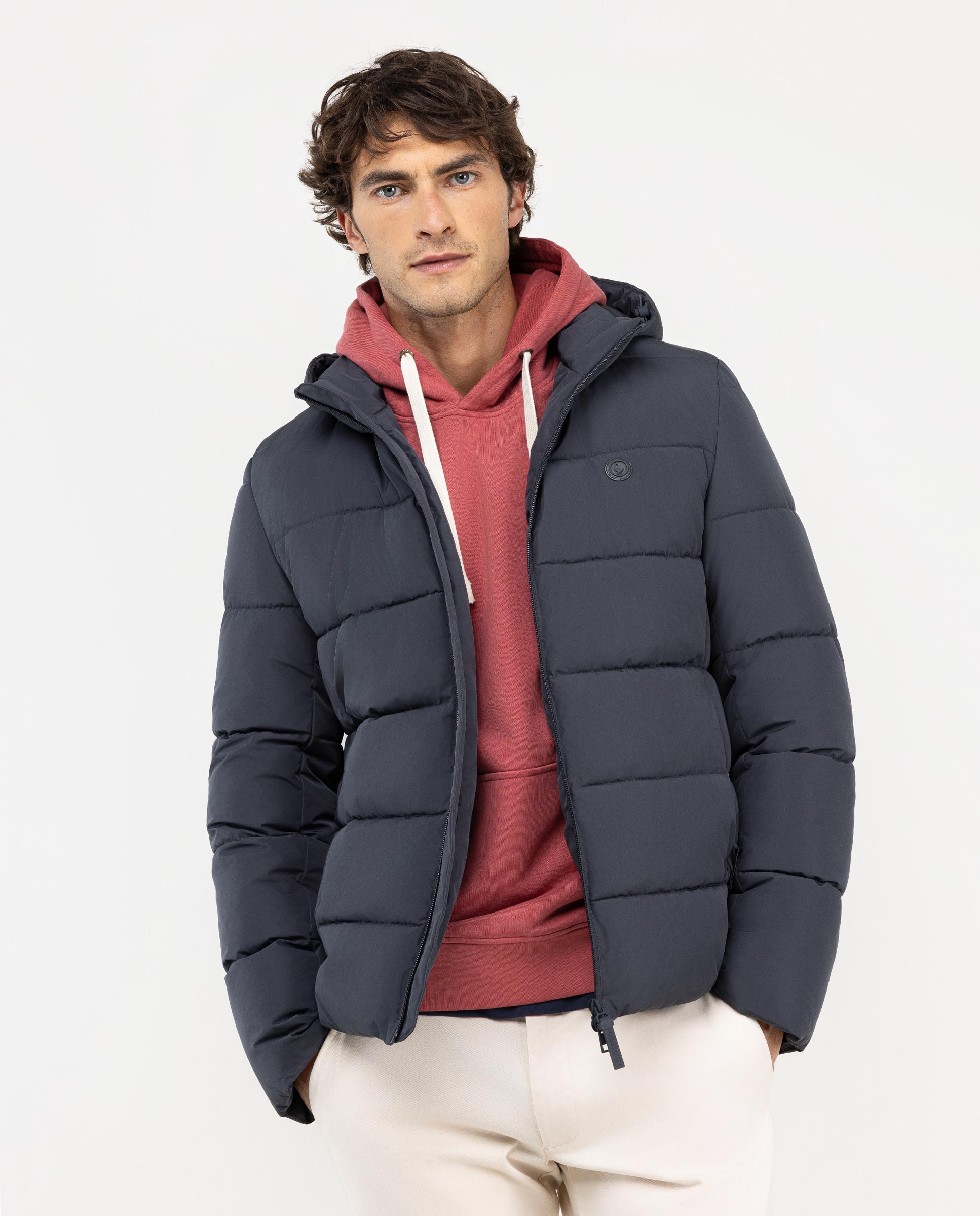 Abrigo Corto Acolchado Marino