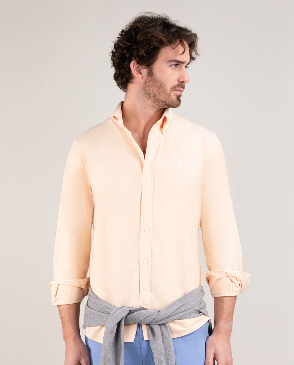 Camisa Oxford Laranja Lisa