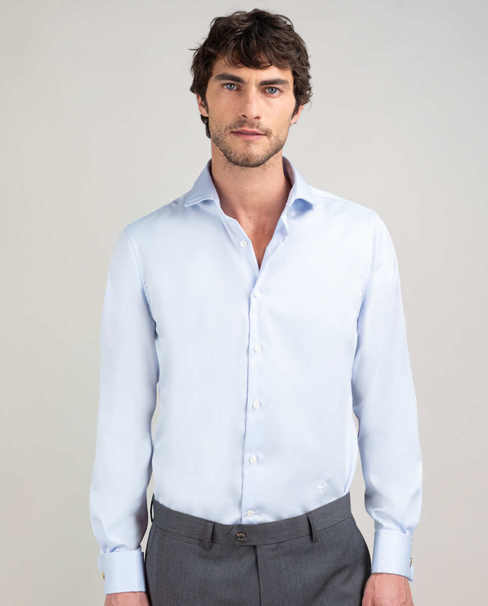 Camisa Twill Celeste Gemelos
