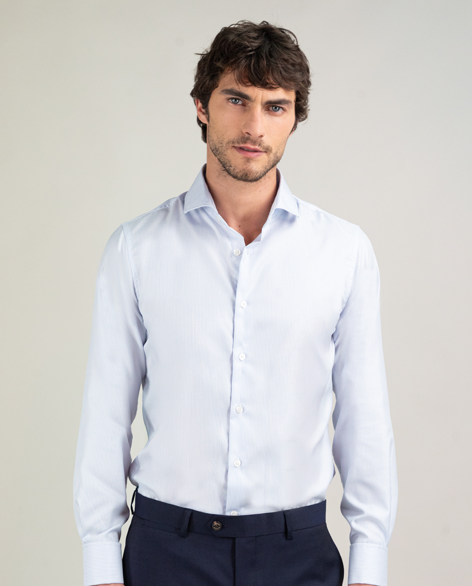 Camisa Twill Mil Rayas Gemelos
