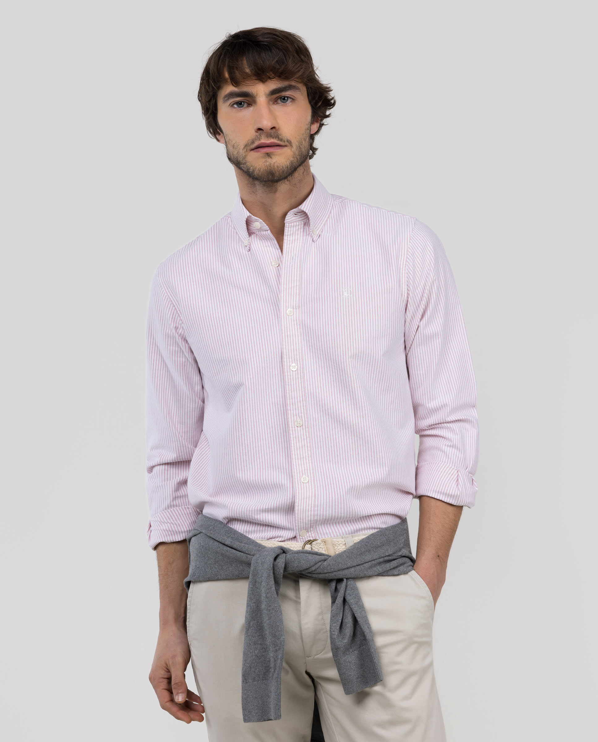 Camisa Oxford vermelha Yale