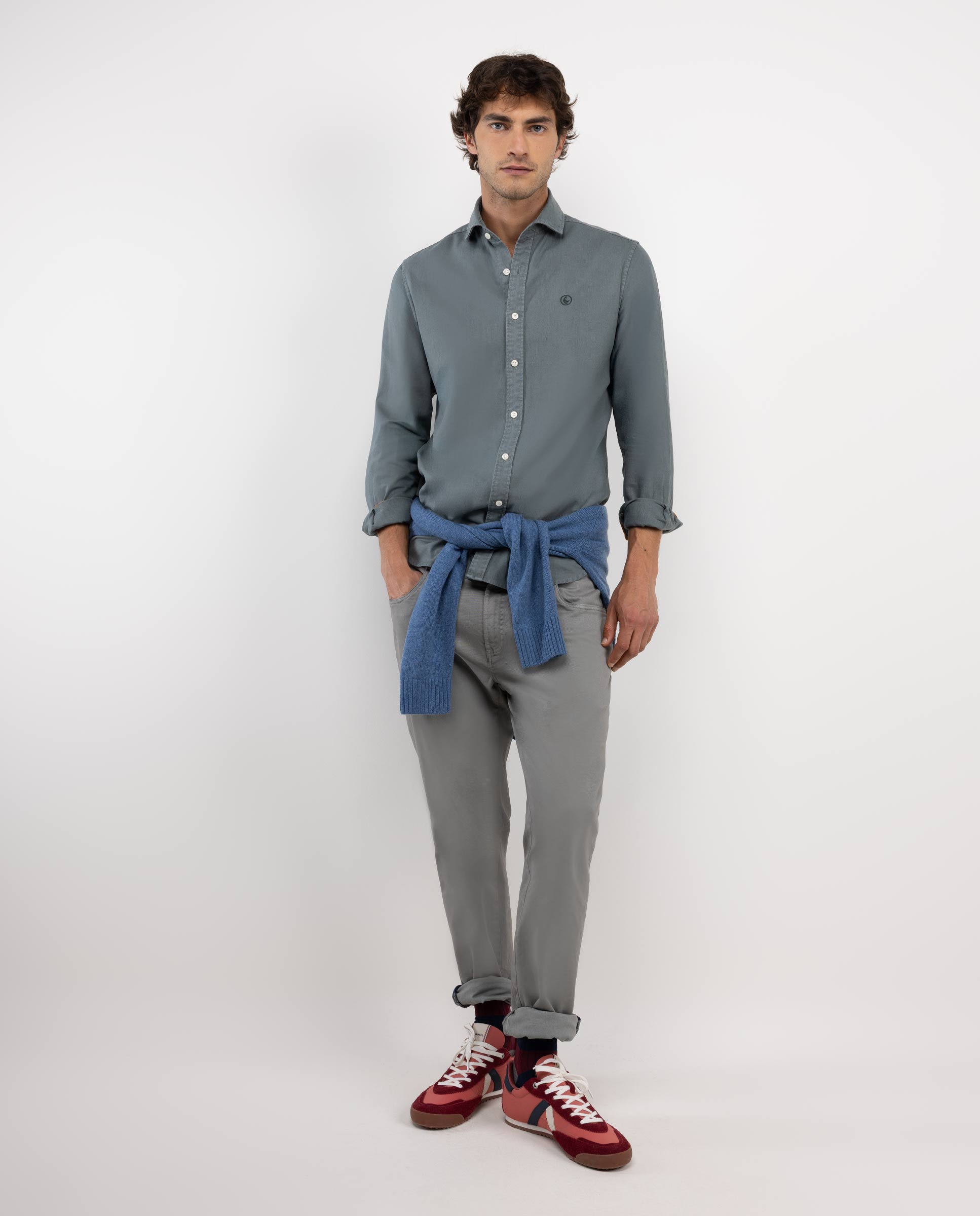 Green Linen Cotton Shirt