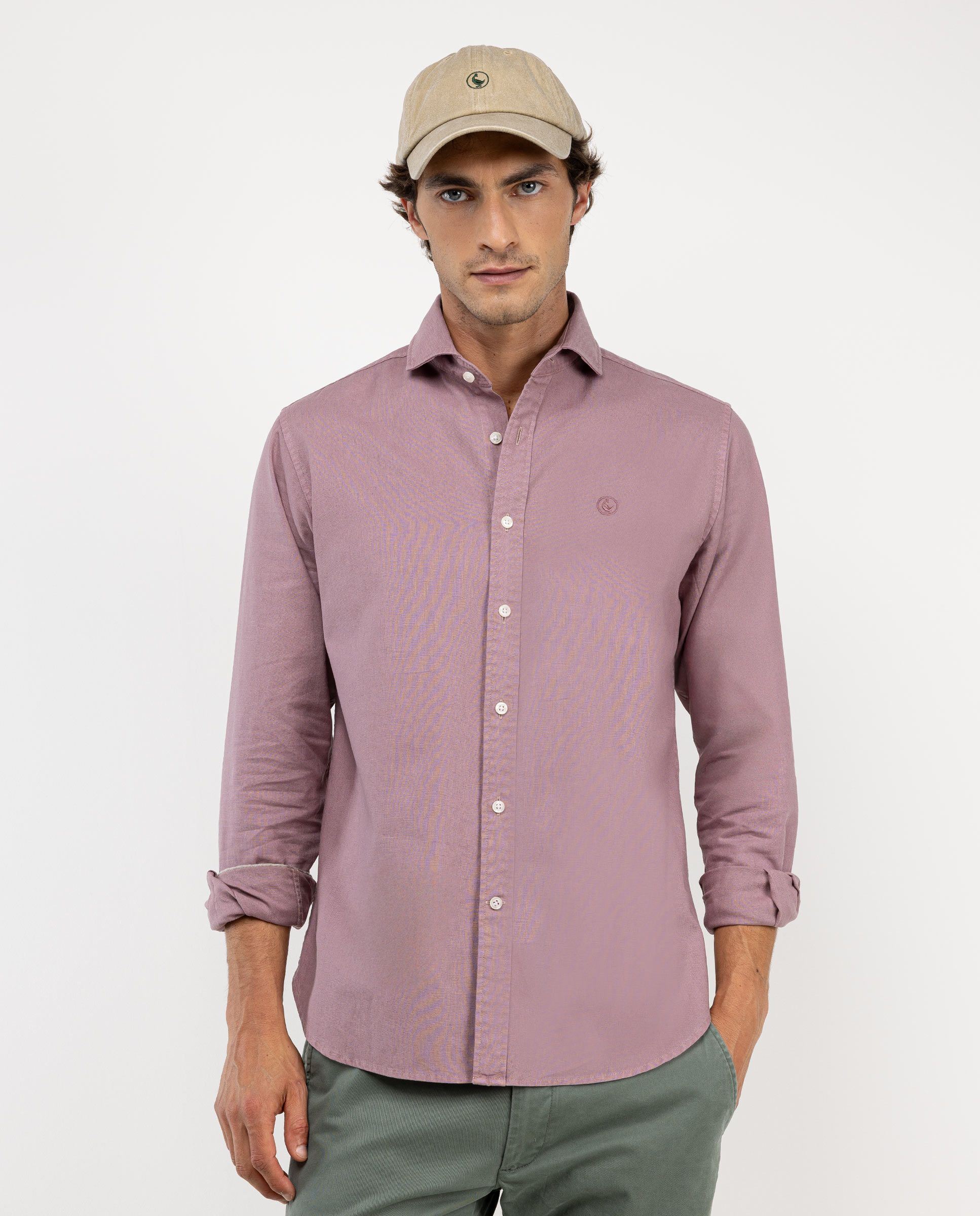 Maroon Linen Cotton Shirt