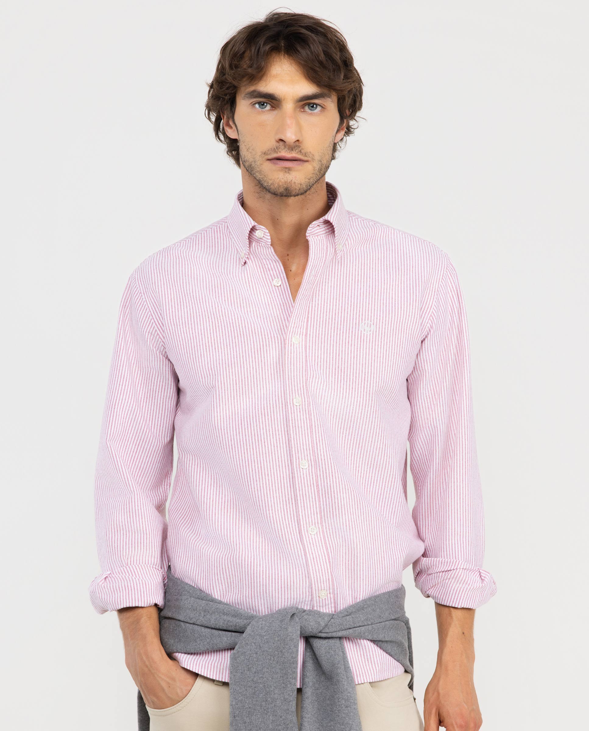Camisa Básica Oxford Yale Granate