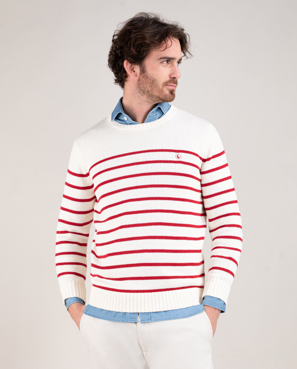 Jersey cru Listras vermelhas