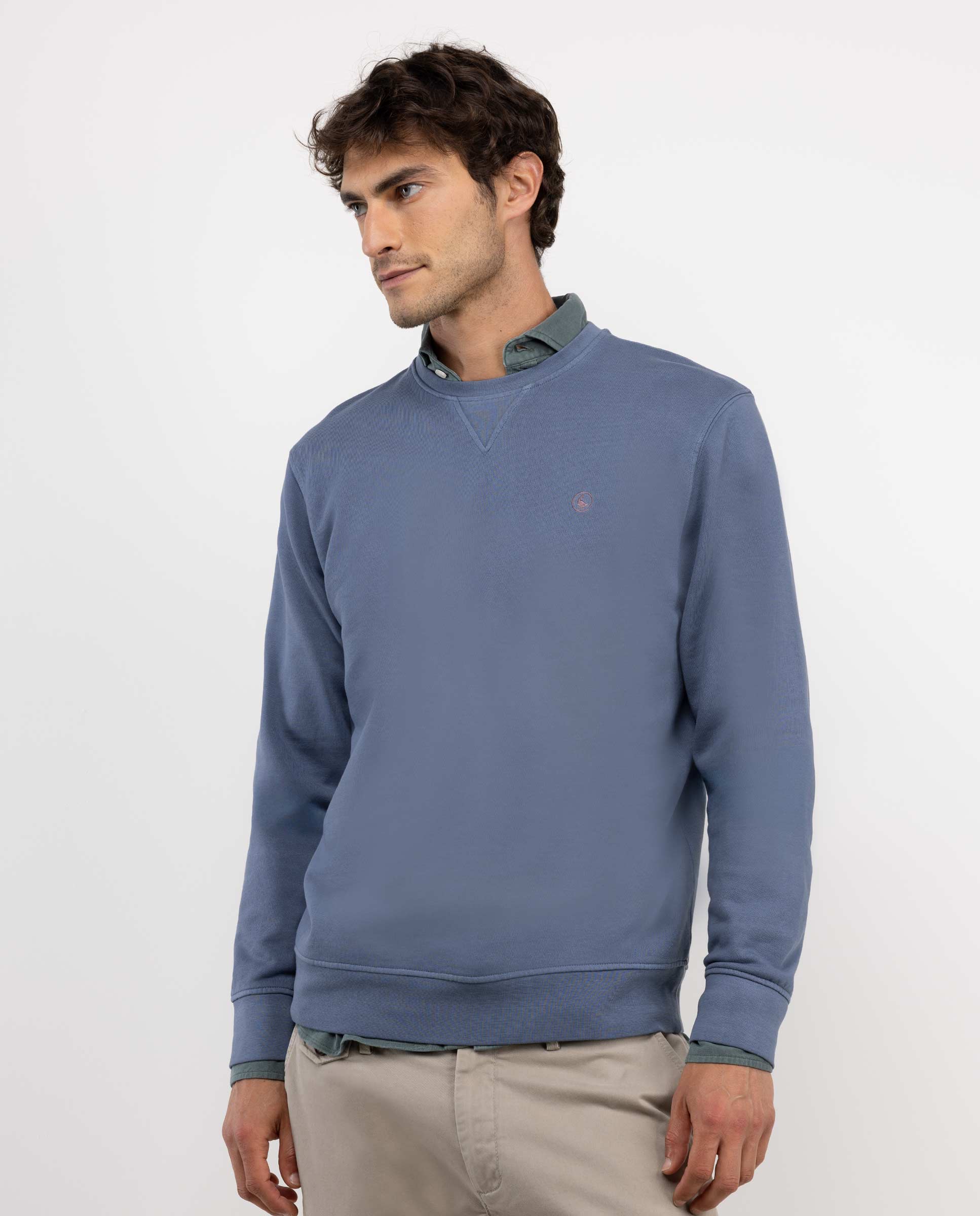 Moletom com gola redonda, gasolina