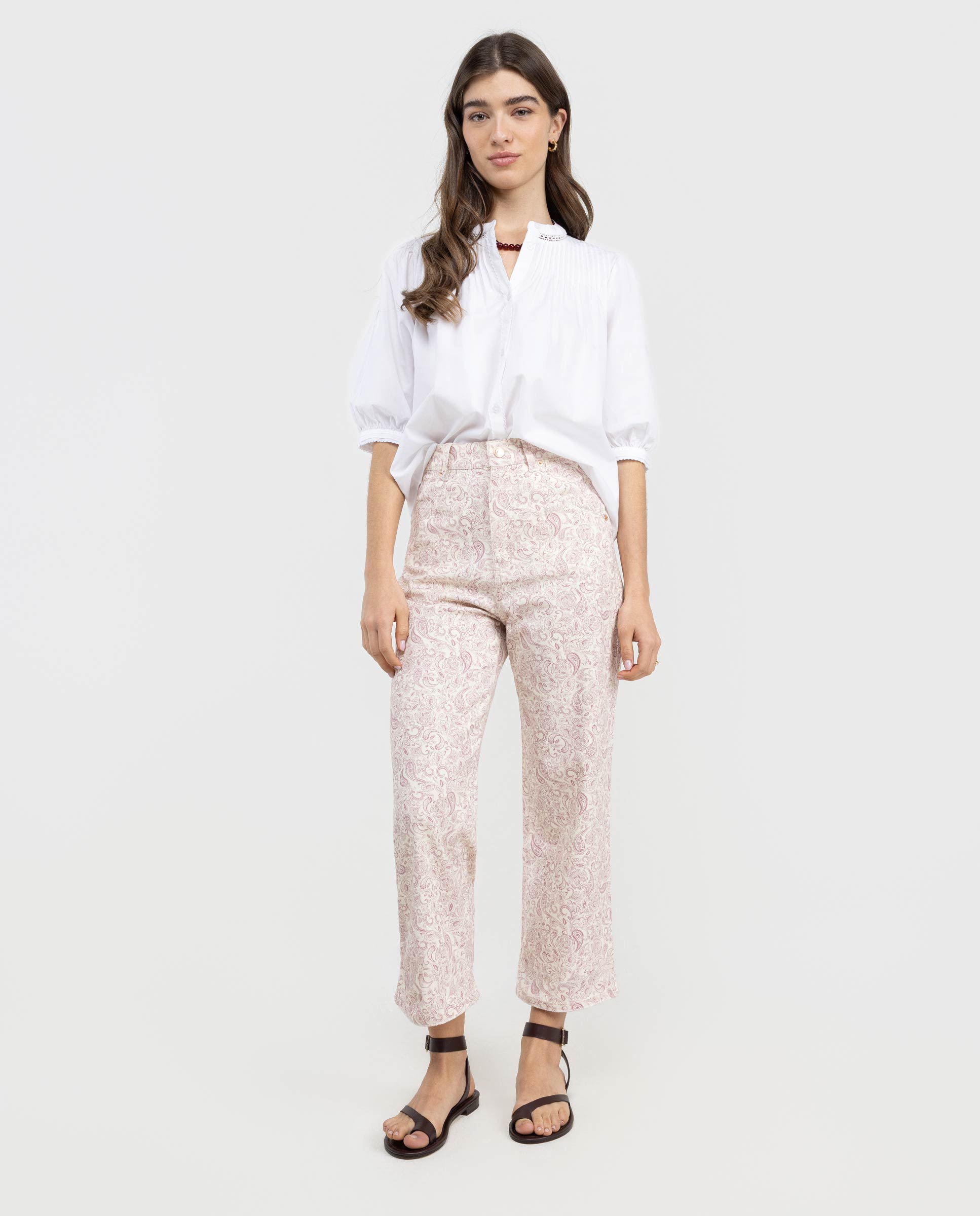 Amelia Paisley Print Trousers