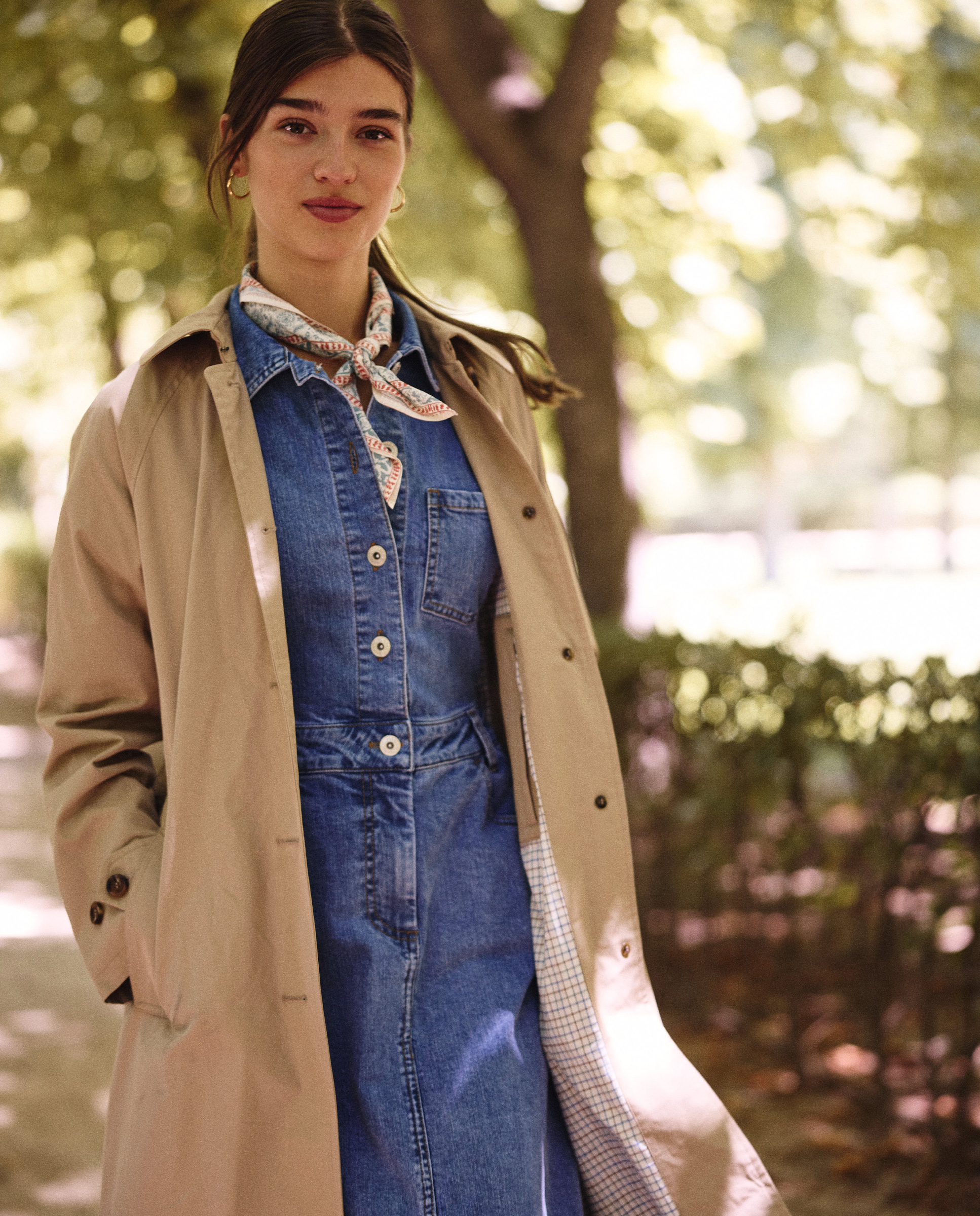 Gabardina Algodón Beige