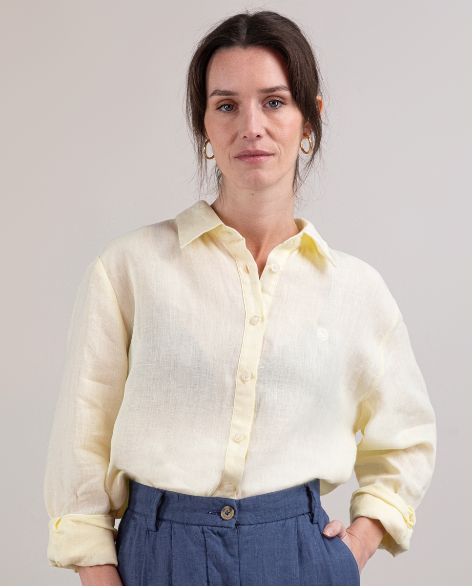 Camisa Lino Amarillo