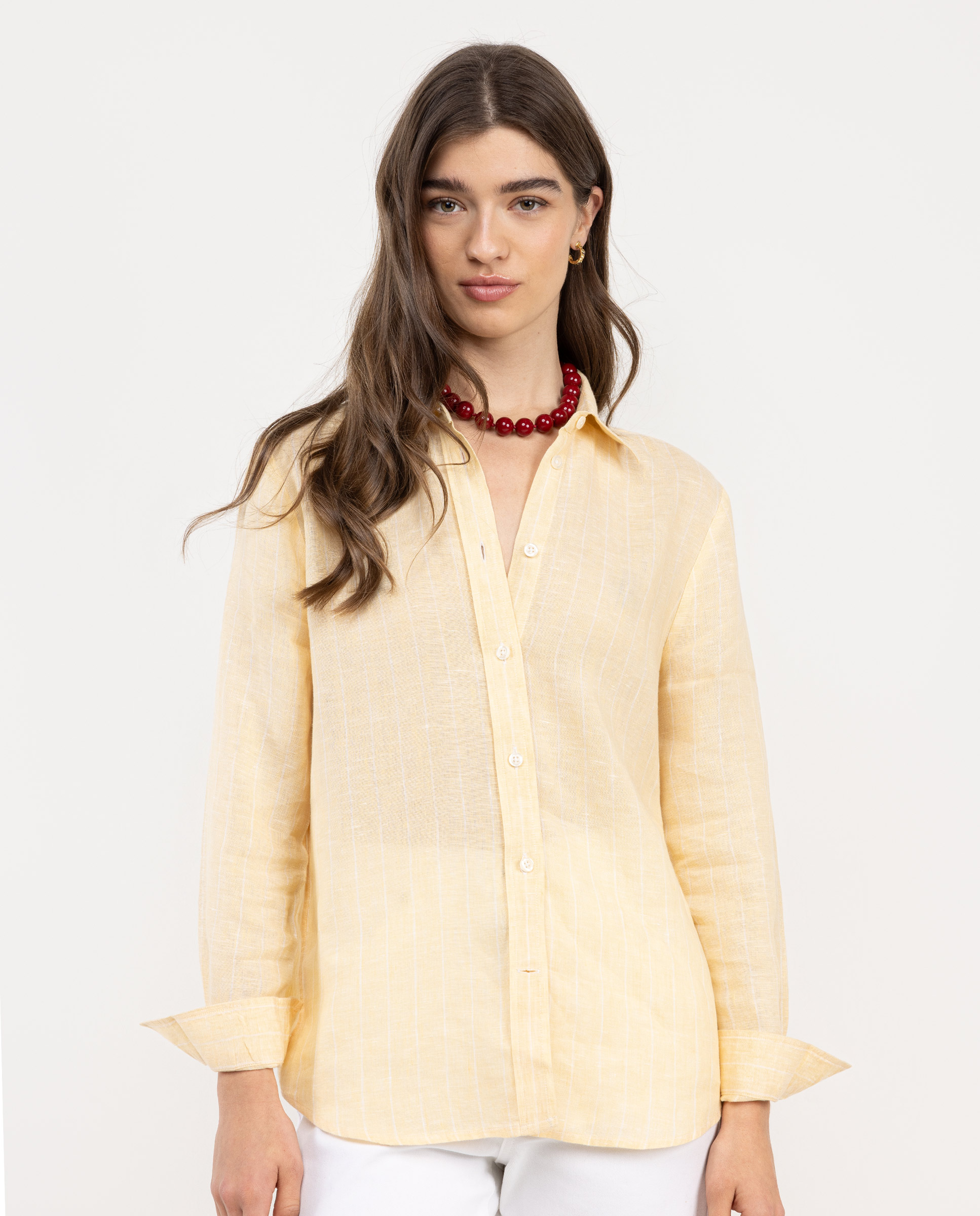 Camisa Rose Lino Amarillo