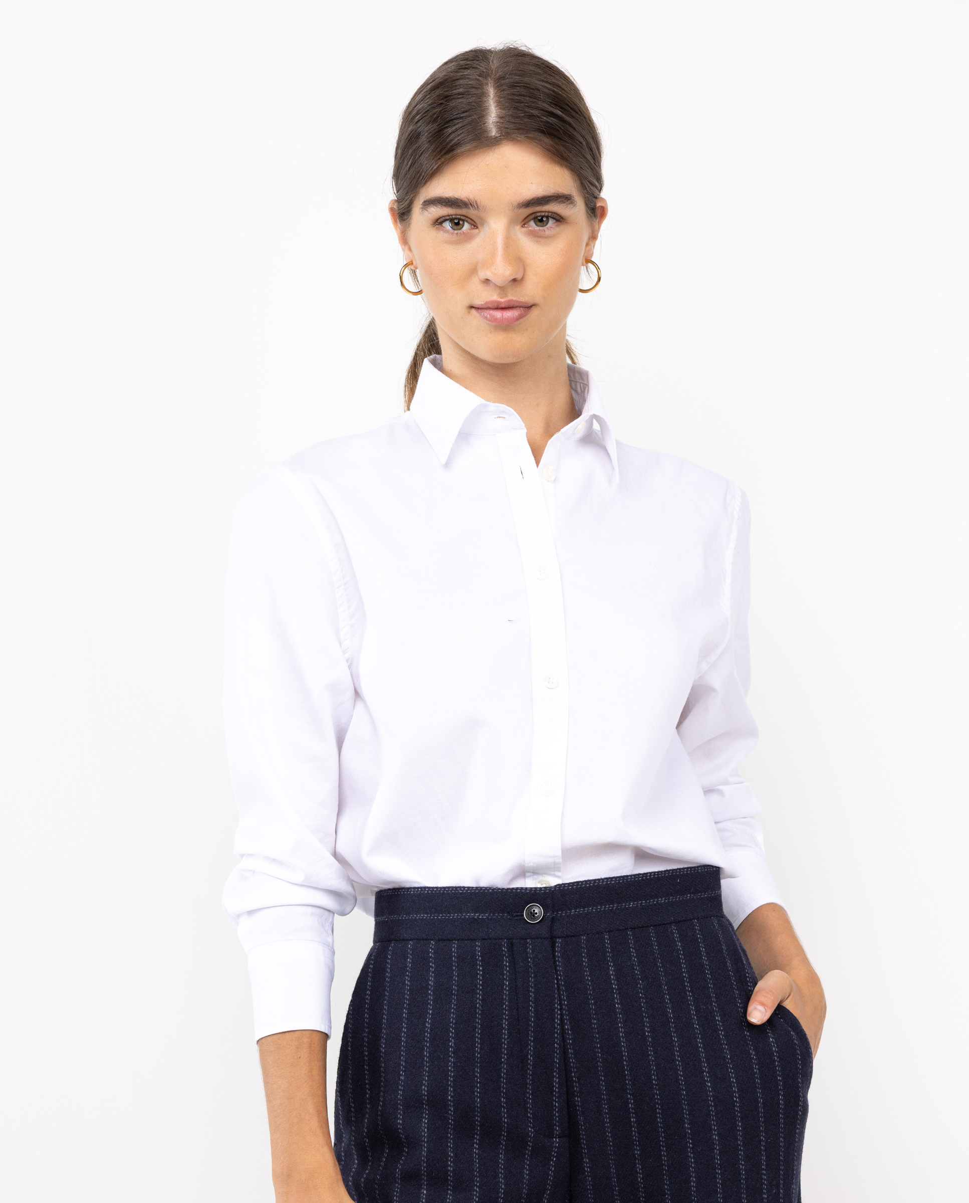 Solid-Coloured White Dress Shirt