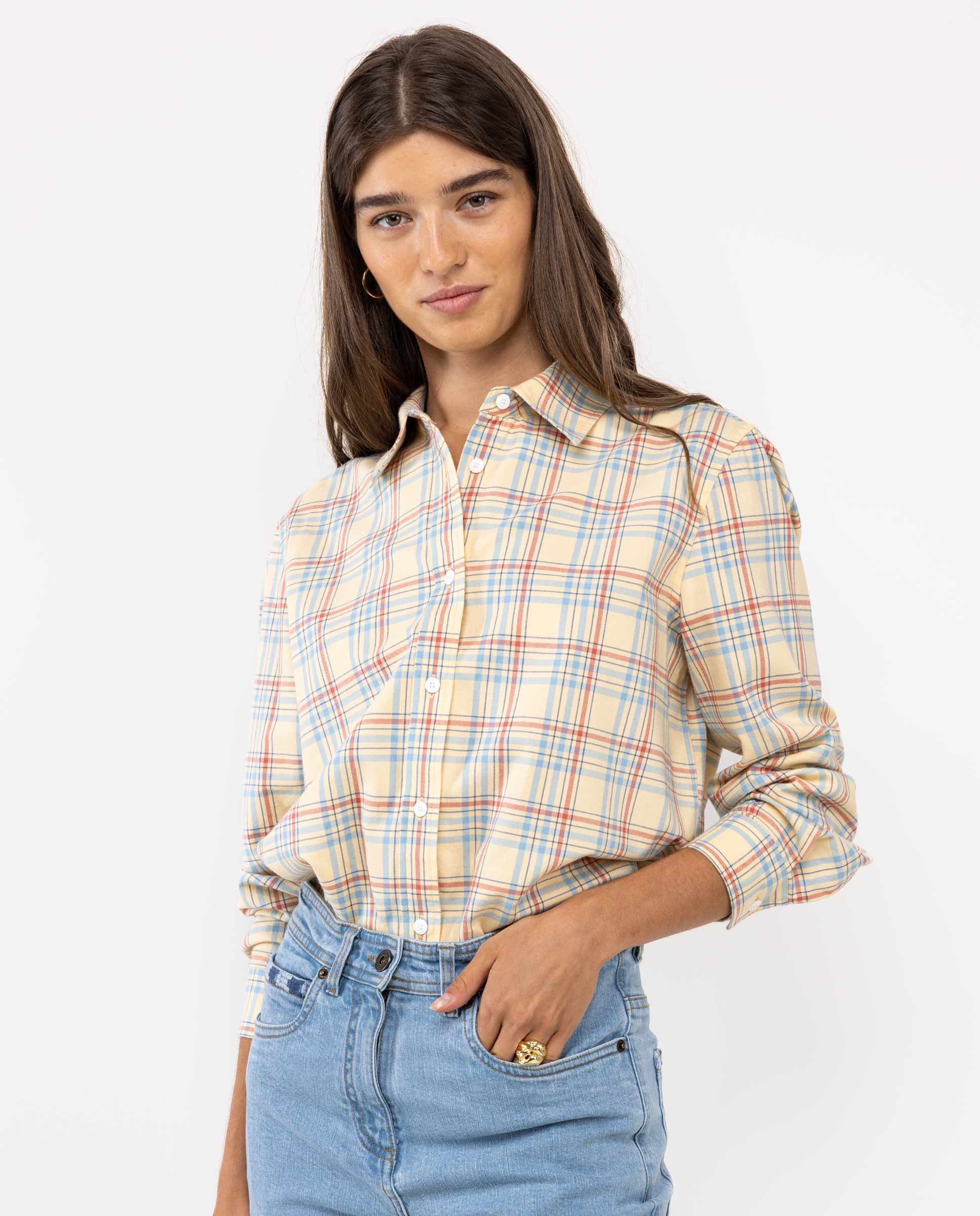 Camisa Cuadros Amarilla