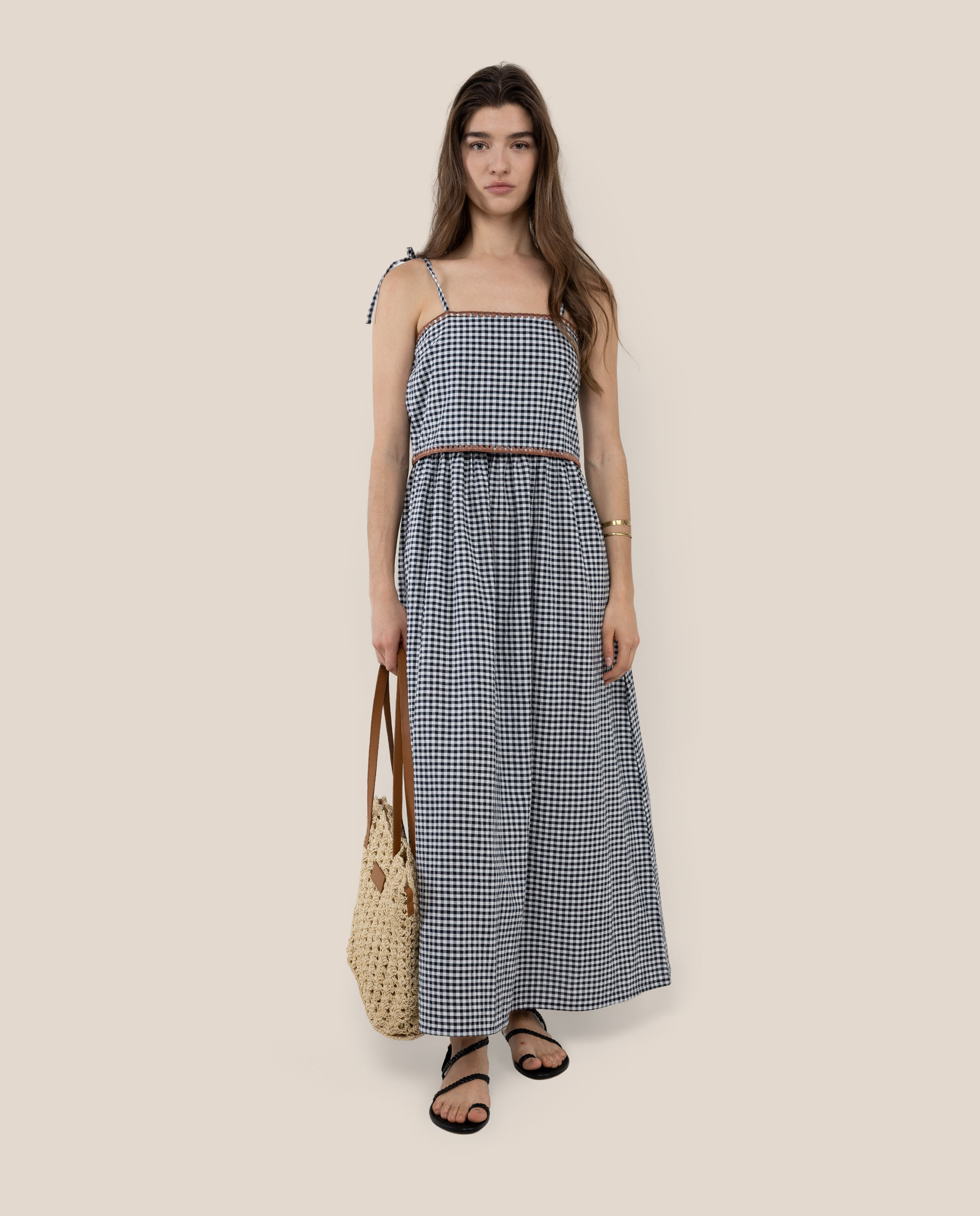 Bianca Dress with Gingham Check
