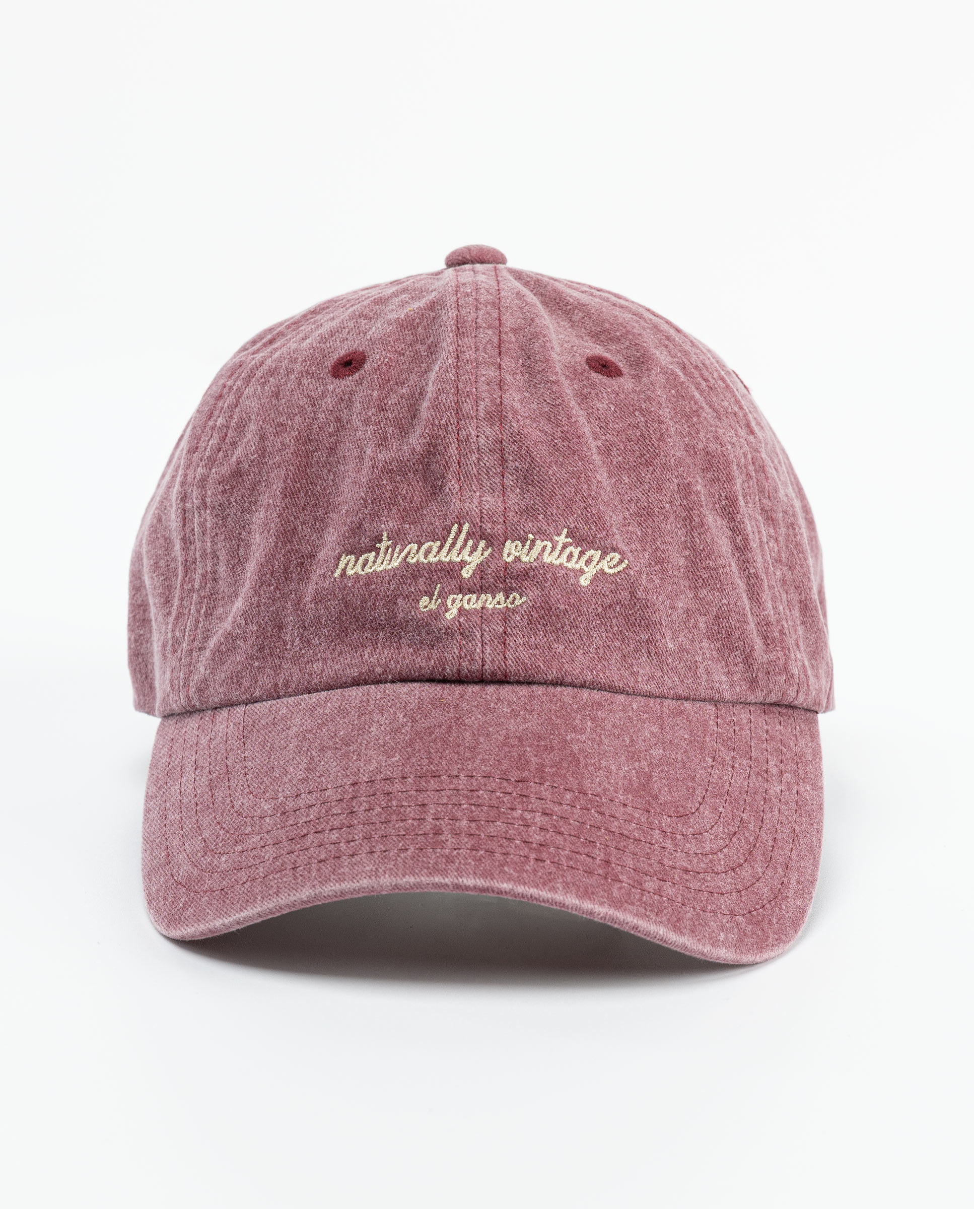 Gorra Twill Bordada Burdeos