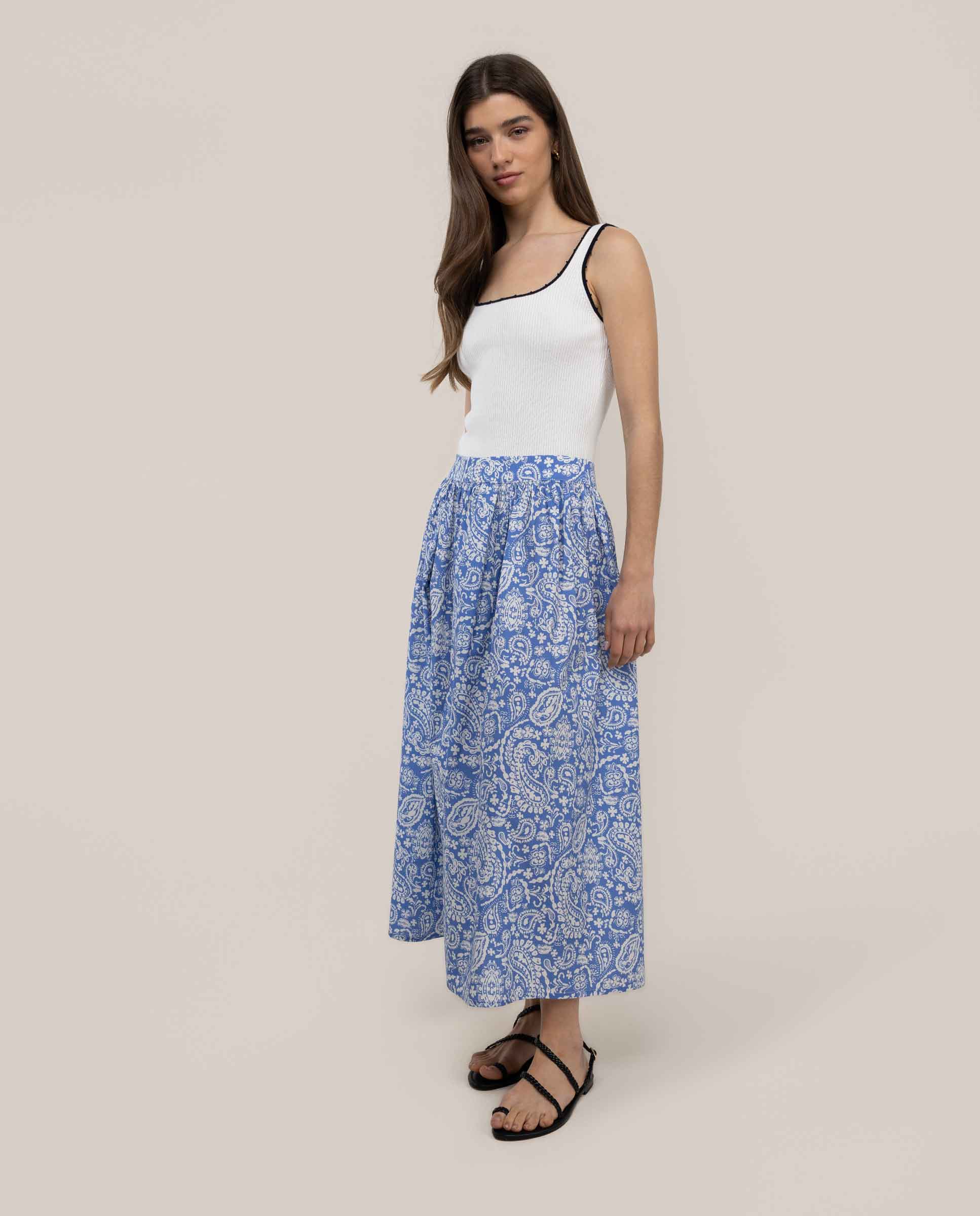 Florence Midi Printed Skirt