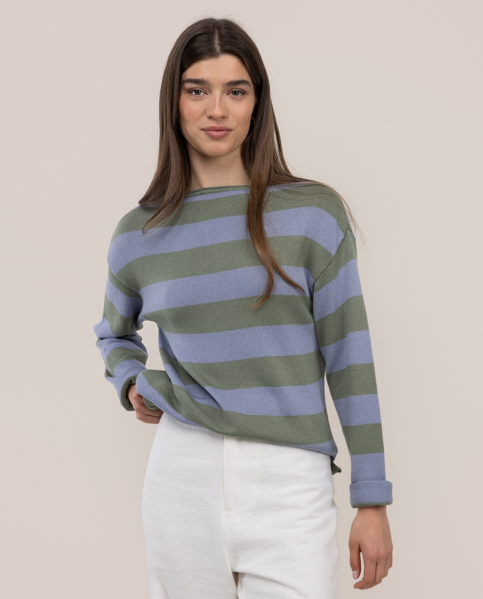 Molly Jersey with Blue Stripes
