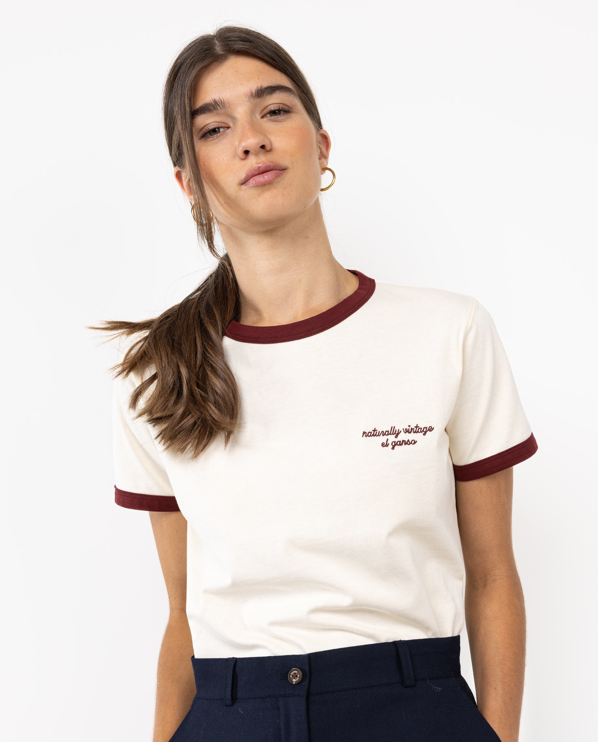 Camiseta Crudo Vivos Granate