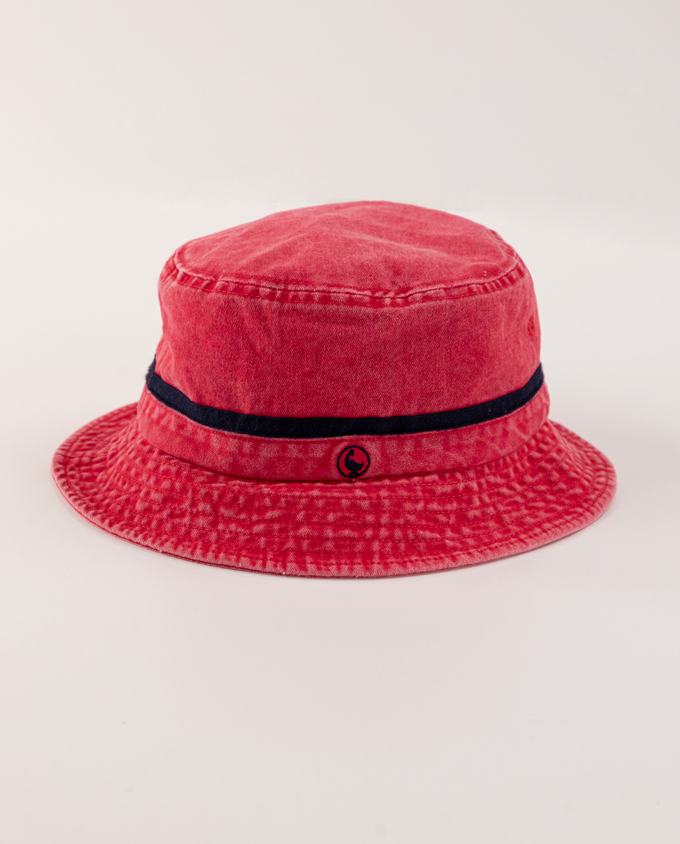 Balde de lona lavada vermelha