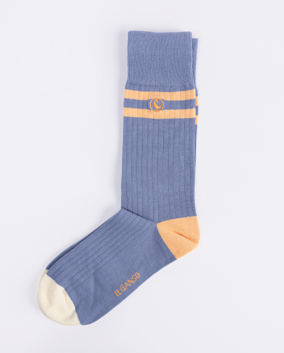 Calcetín Algodón Canalé Universitario Azul
