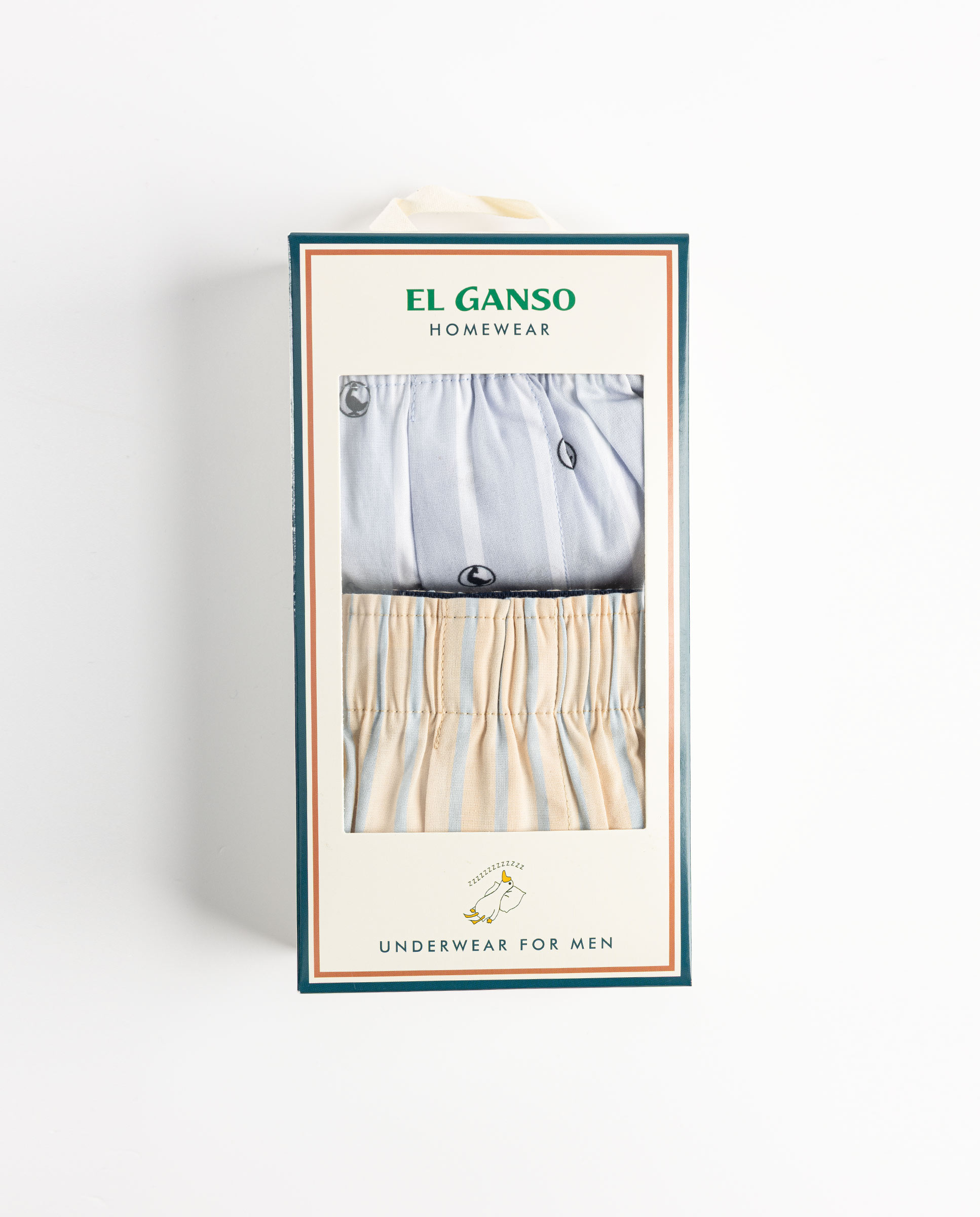 Pack Boxer Plana Raya Butcher Azul Estampado Gansos Raya Butcher Amarilla