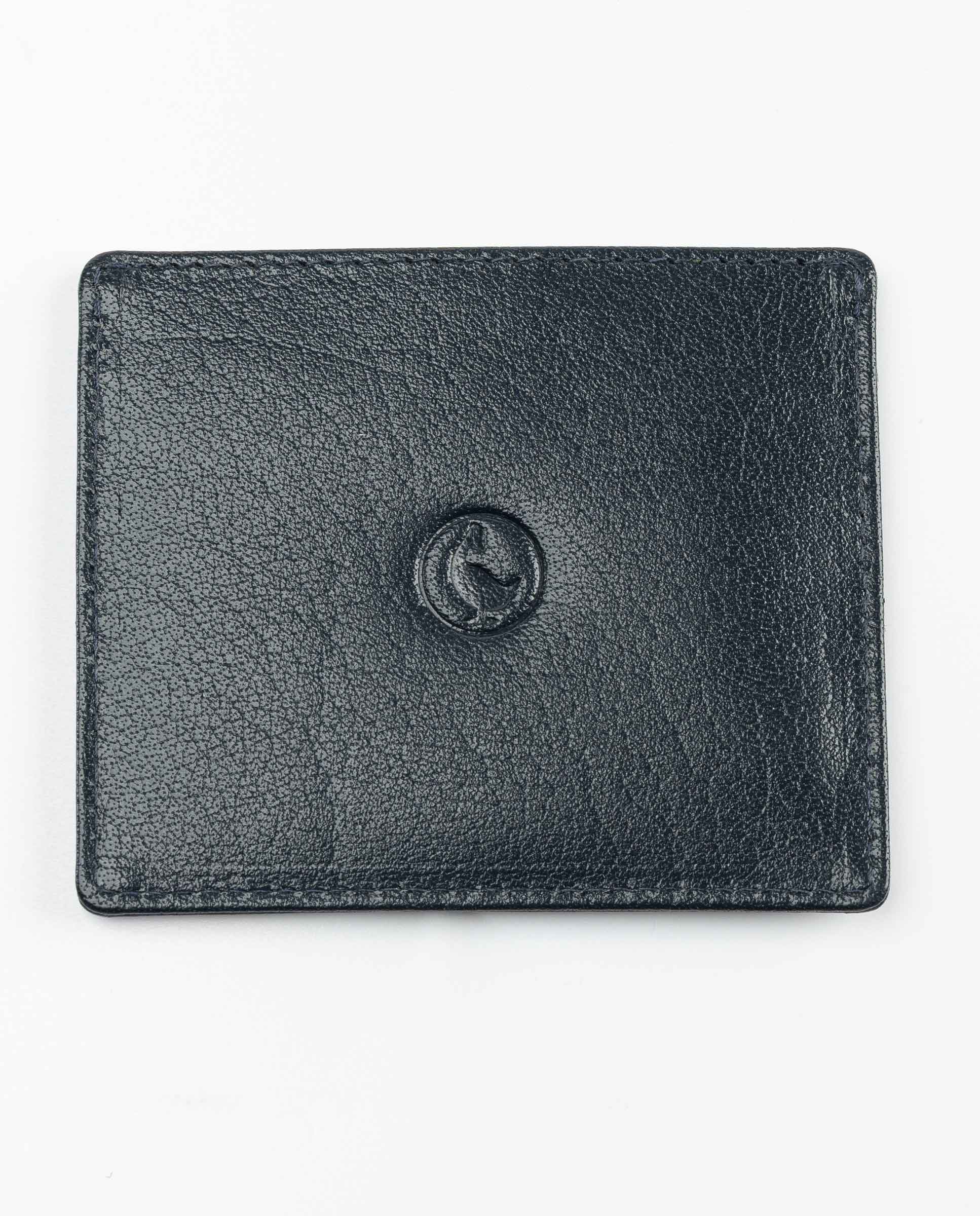 Navy Leather Card Holder