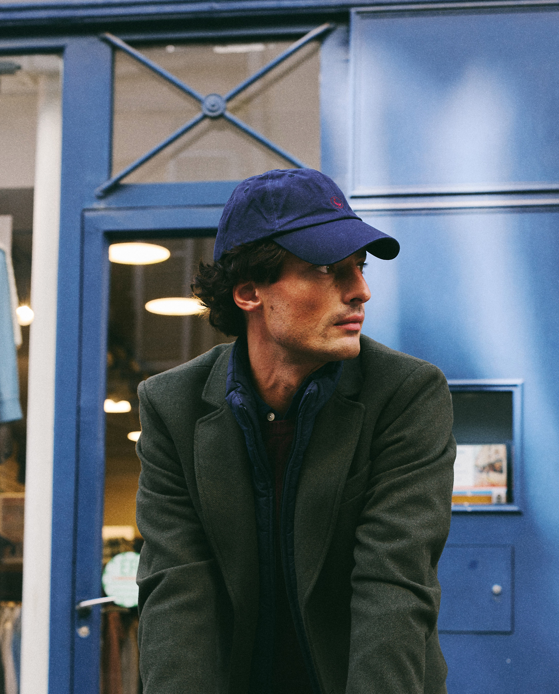 Gorra Algodón Encerado Marino