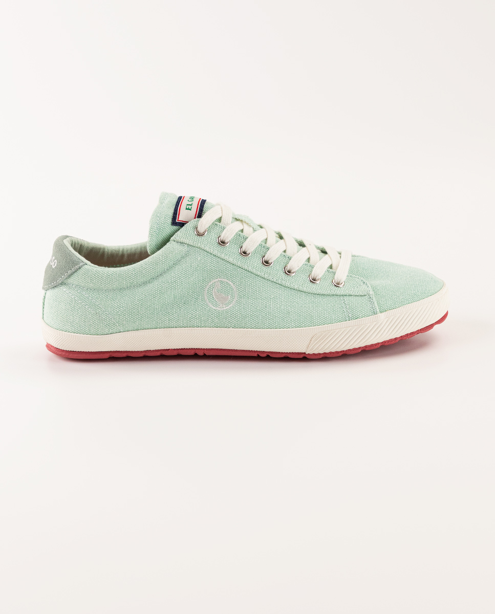 Green Canvas Low Tops