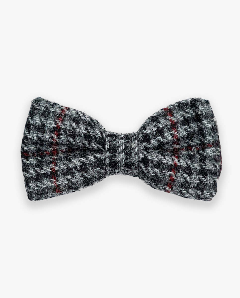 Pajarita Pata de Gallo Gris Perfil Rojo